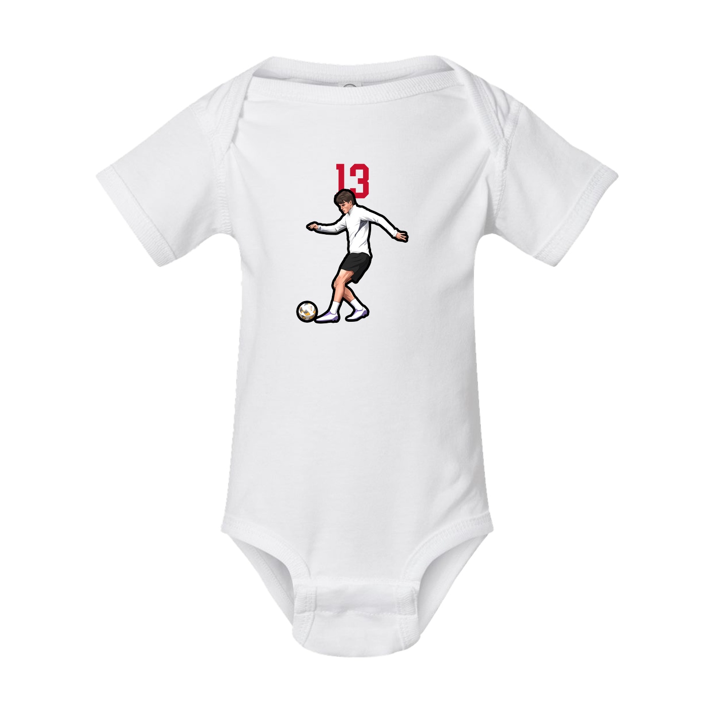 Baby Onesie — Number Top in White