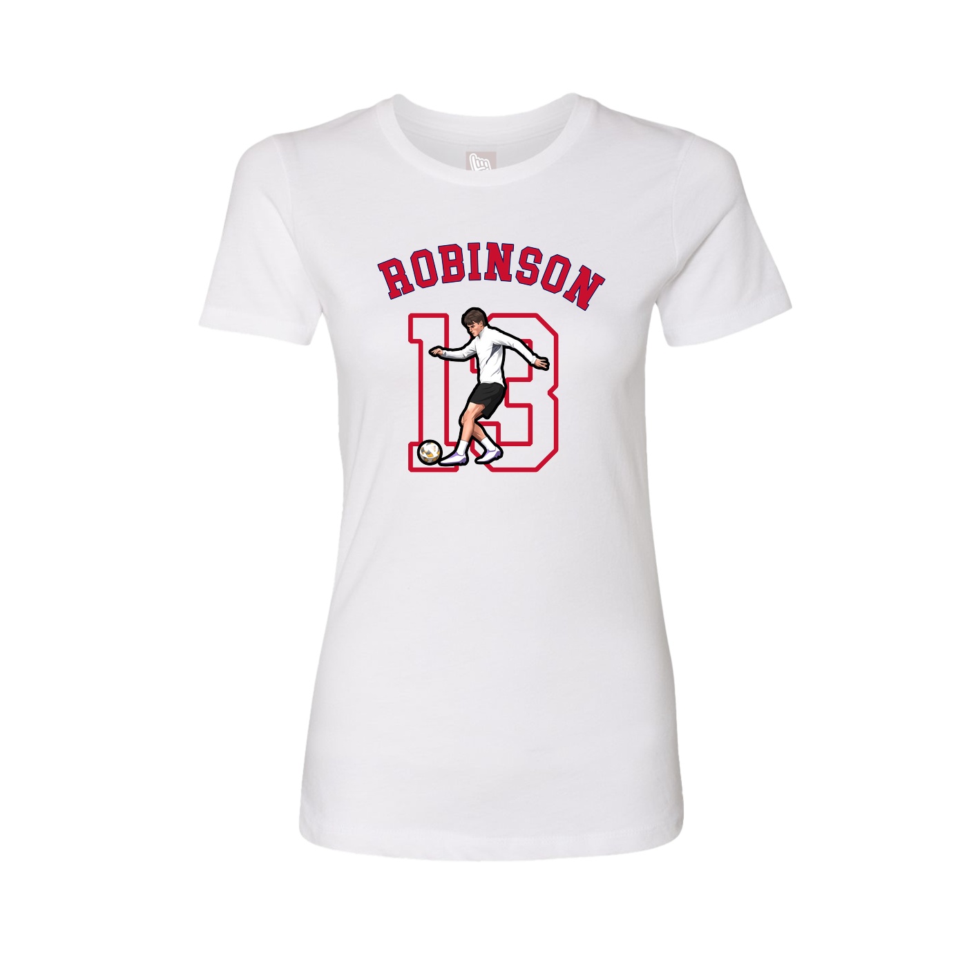 Fitted Women's Tee — Shirsey Arch in White