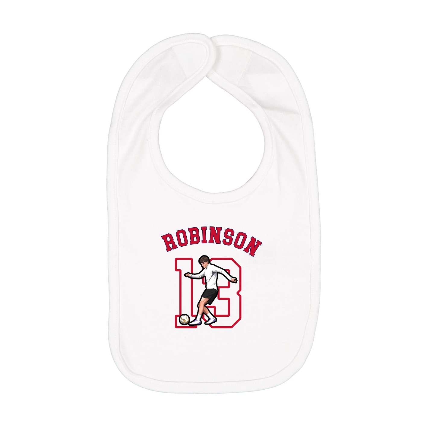 Infant Bib — Shirsey Arch in White