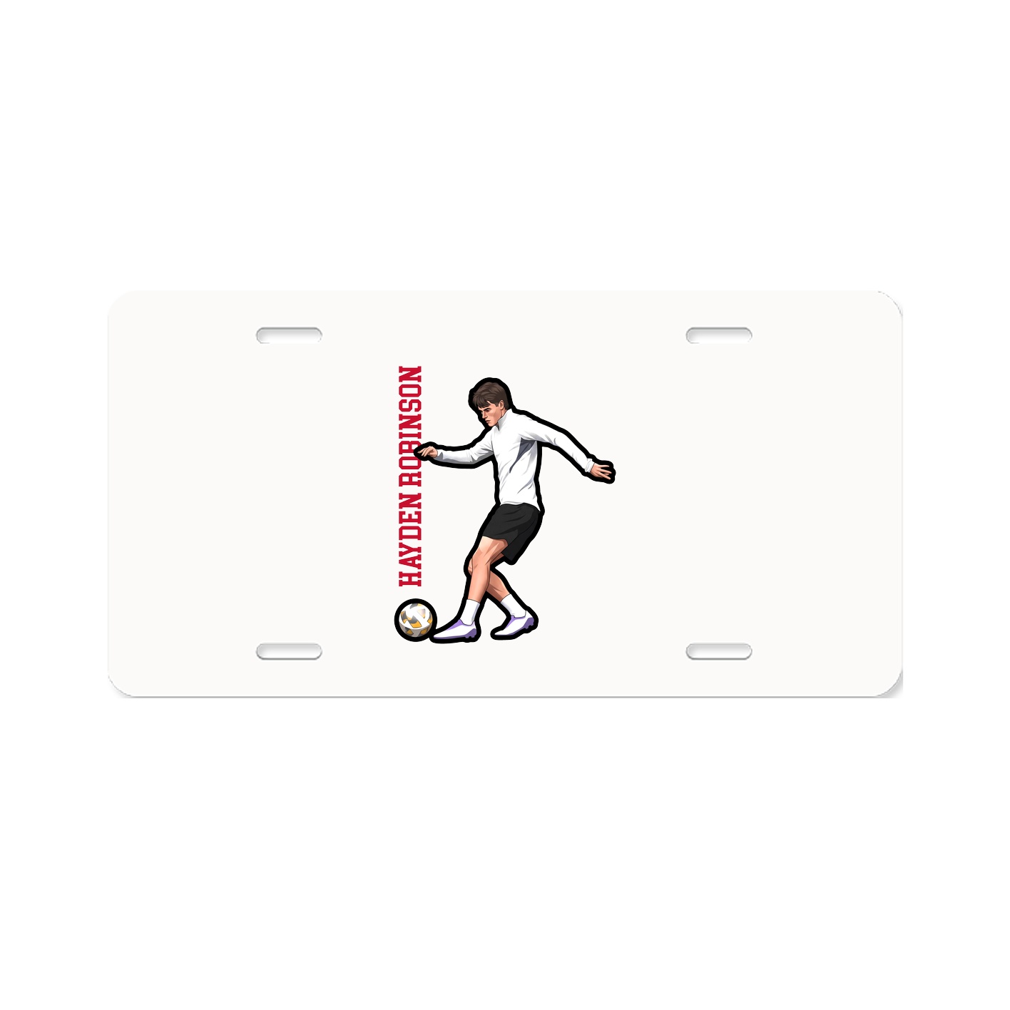 License Plate — Name Vertical in Classic