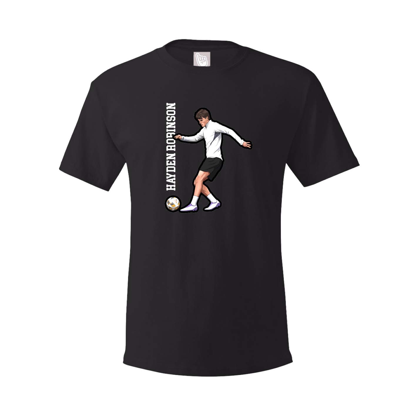 Tee — Name Vertical in Black