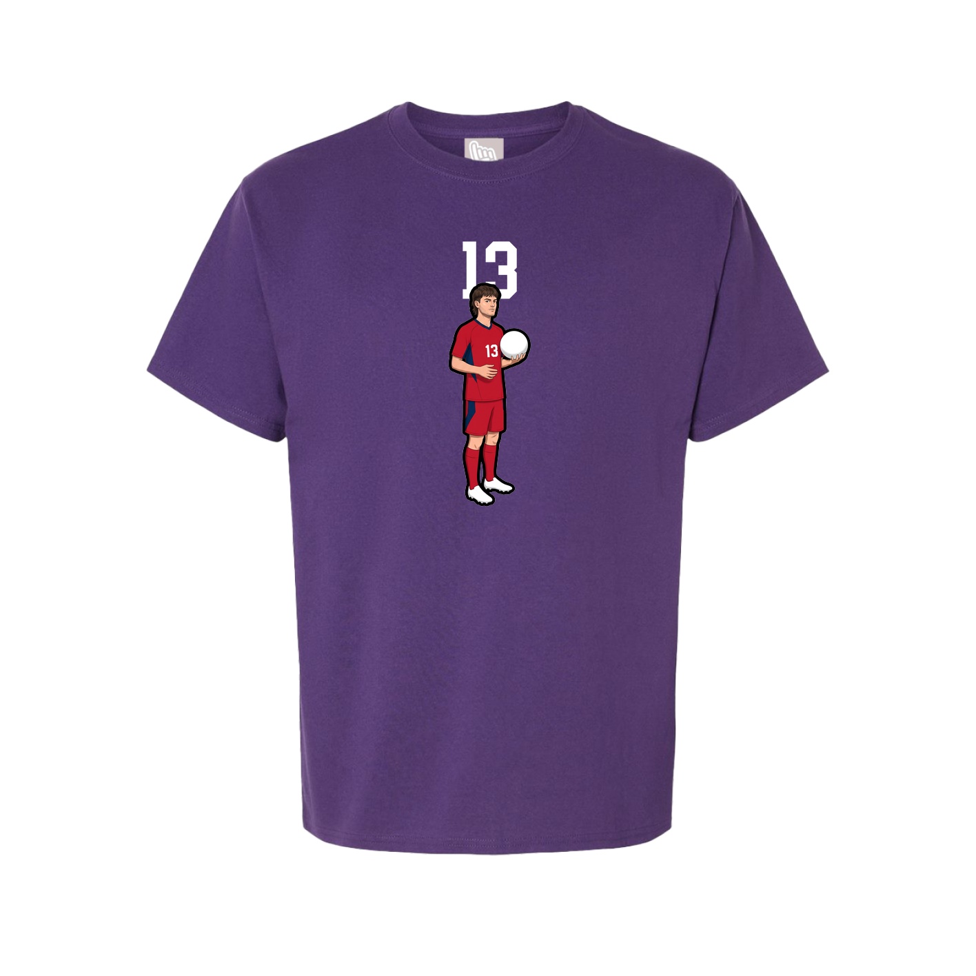 Youth Tee — Number Top in Purple