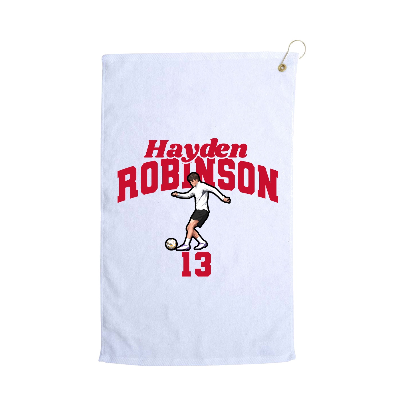 Golf Towel — Signature Arch in White