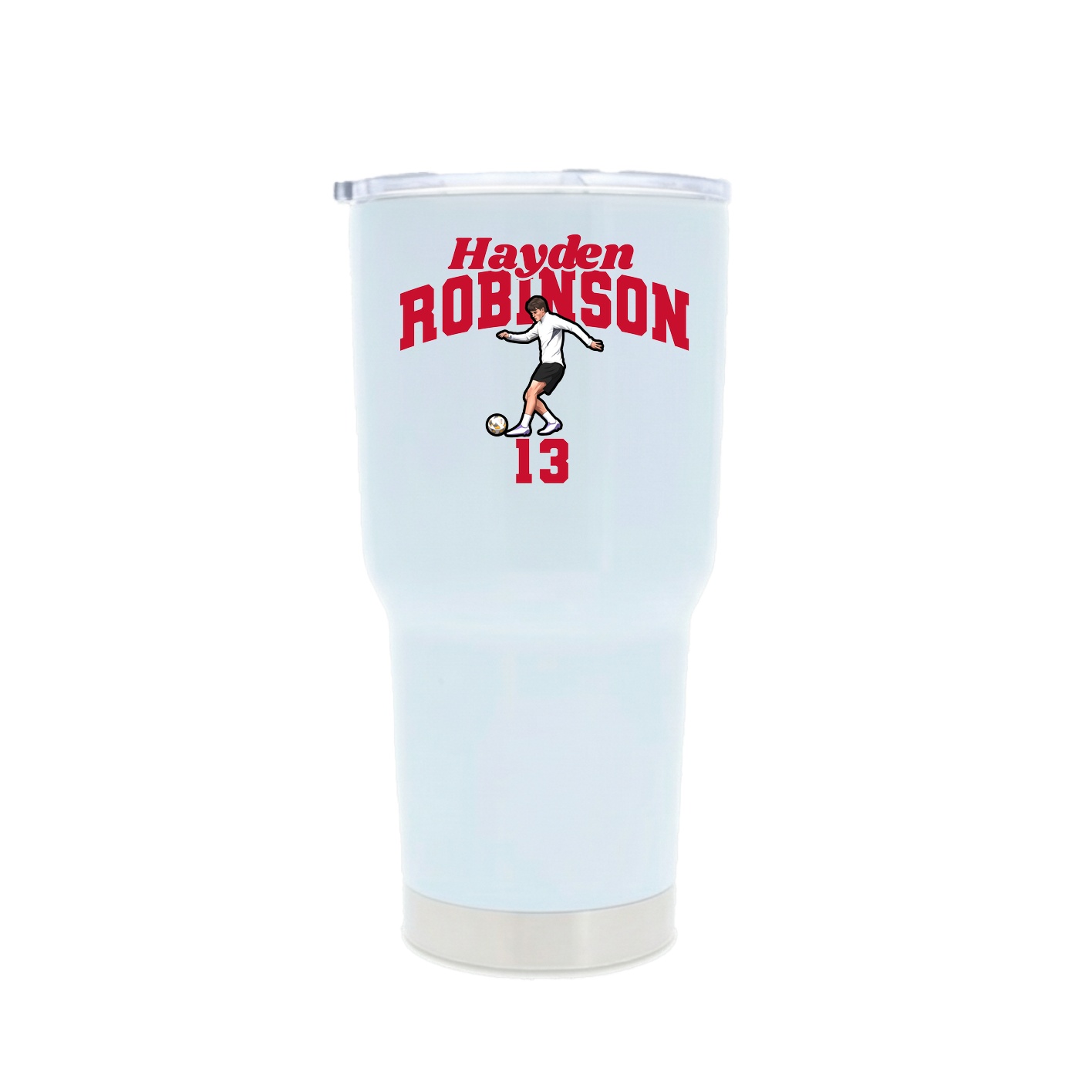 30oz Stainless Steel Tumbler — Signature Arch in White