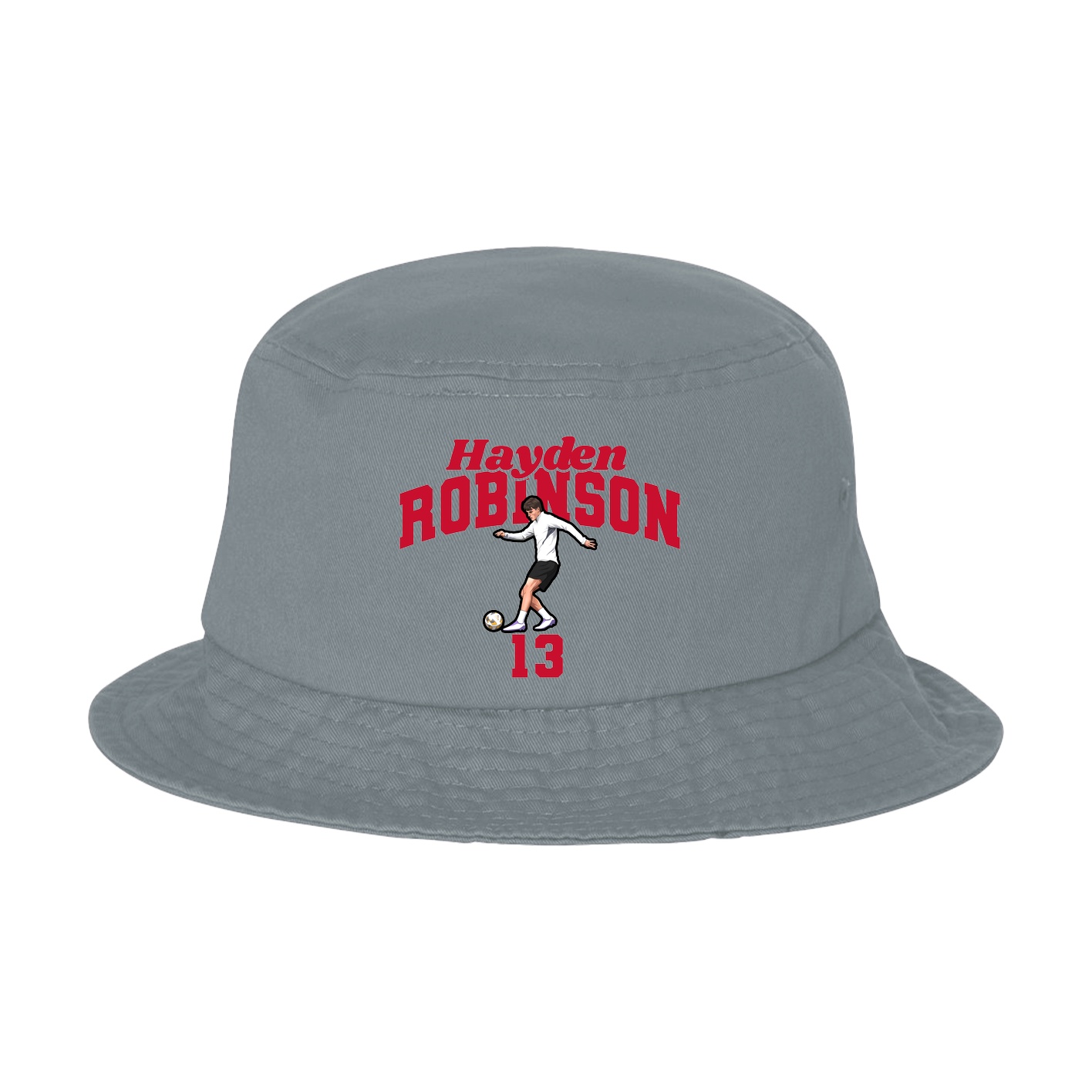 Bucket Cap — Signature Arch in Grey