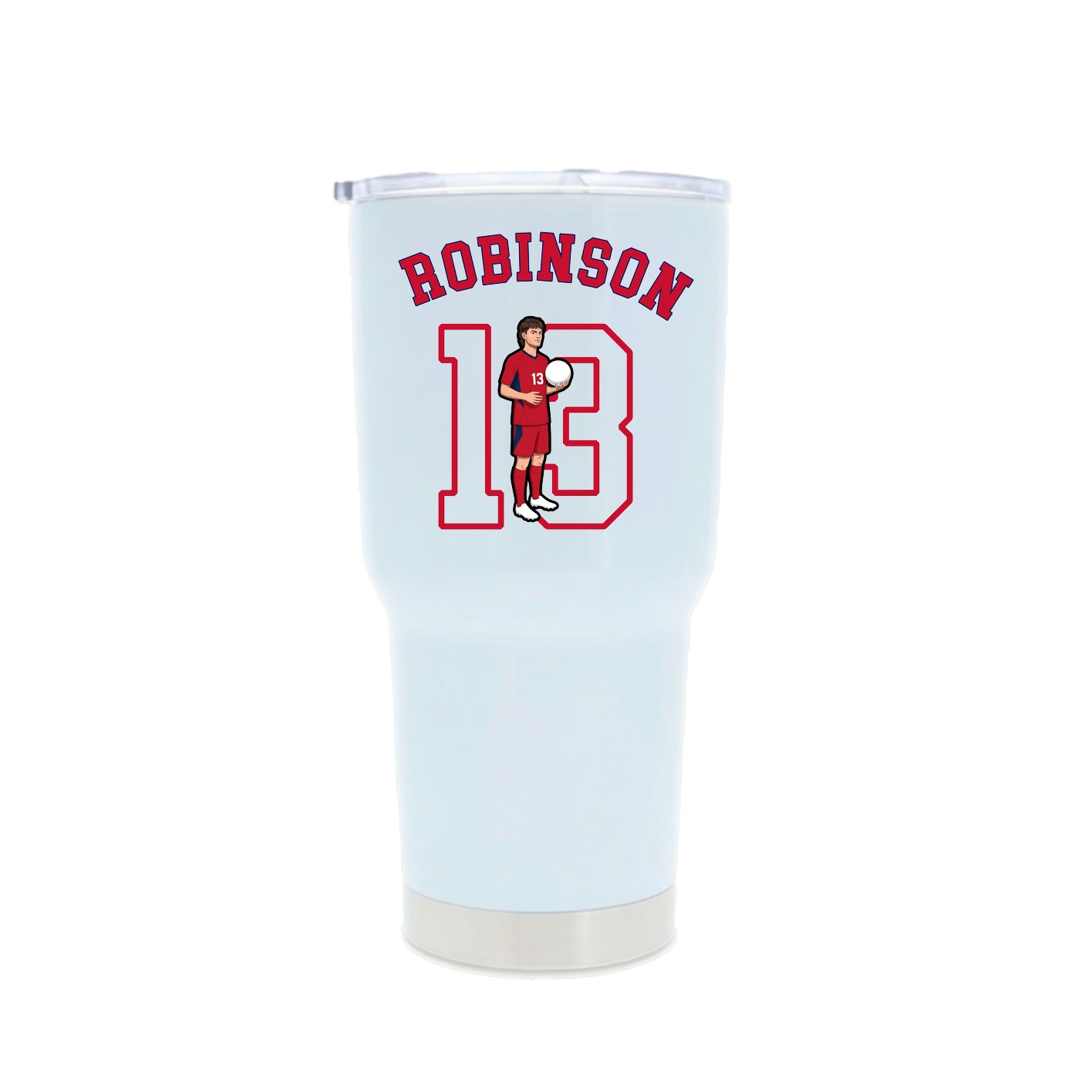 30oz Stainless Steel Tumbler — Shirsey Arch in White