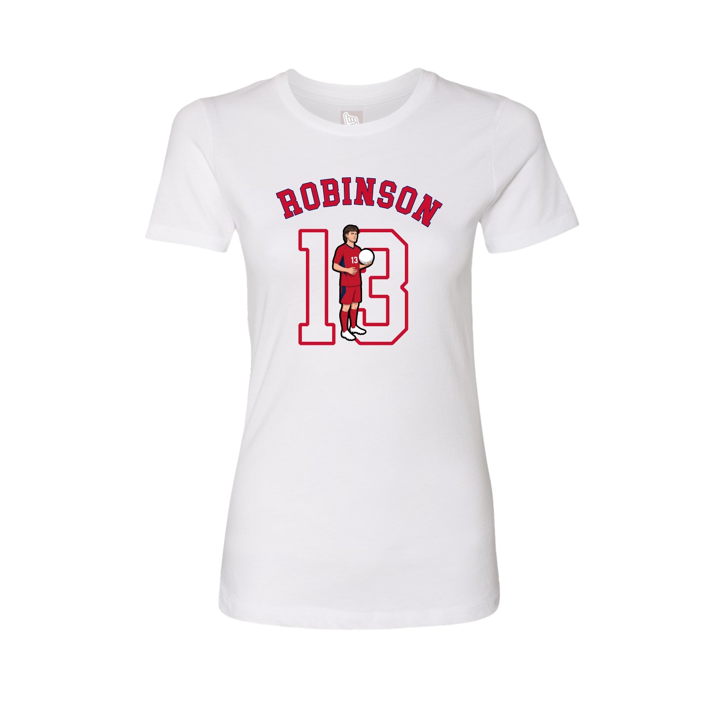 Fitted Women's Tee — Shirsey Arch in White