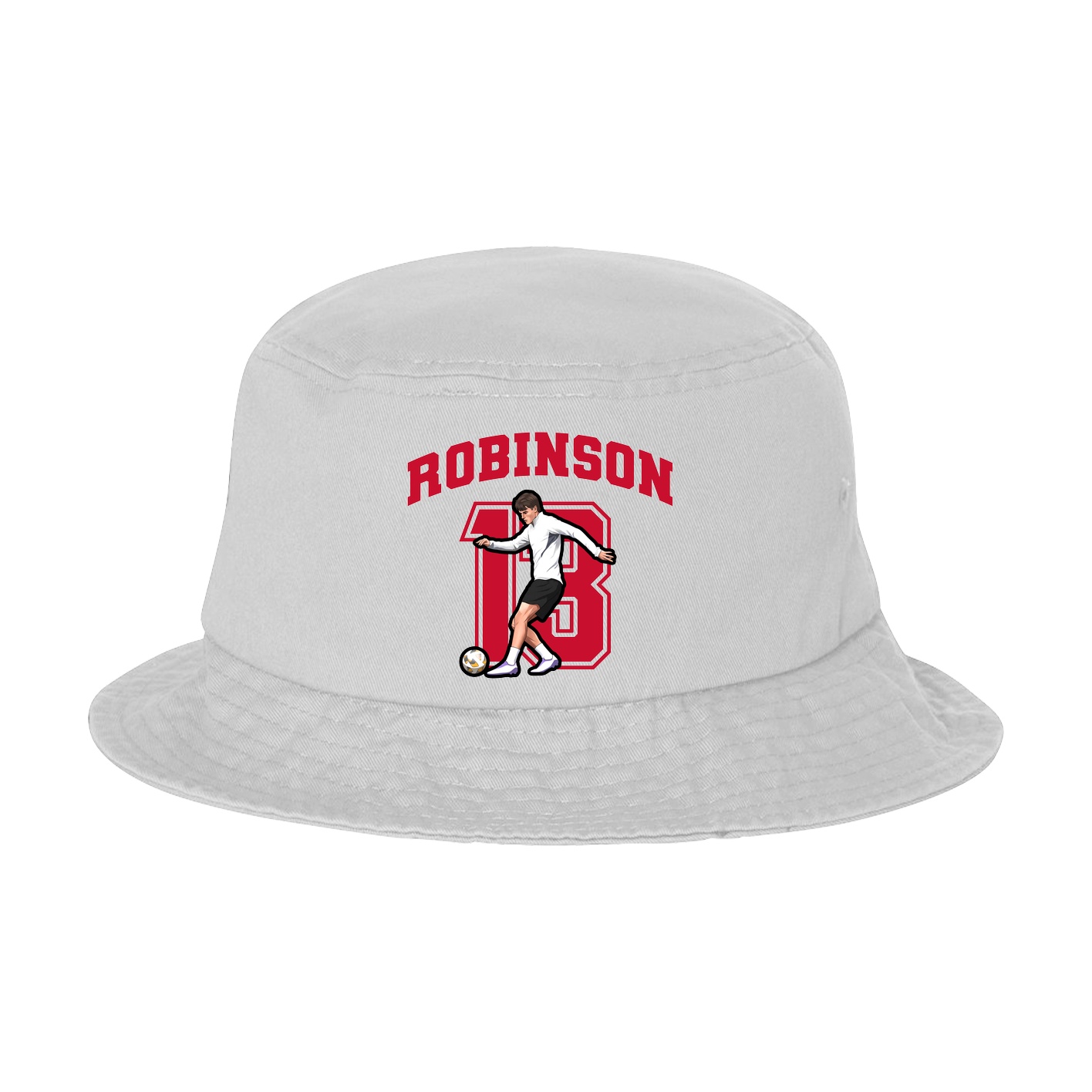 Bucket Cap — Number in White