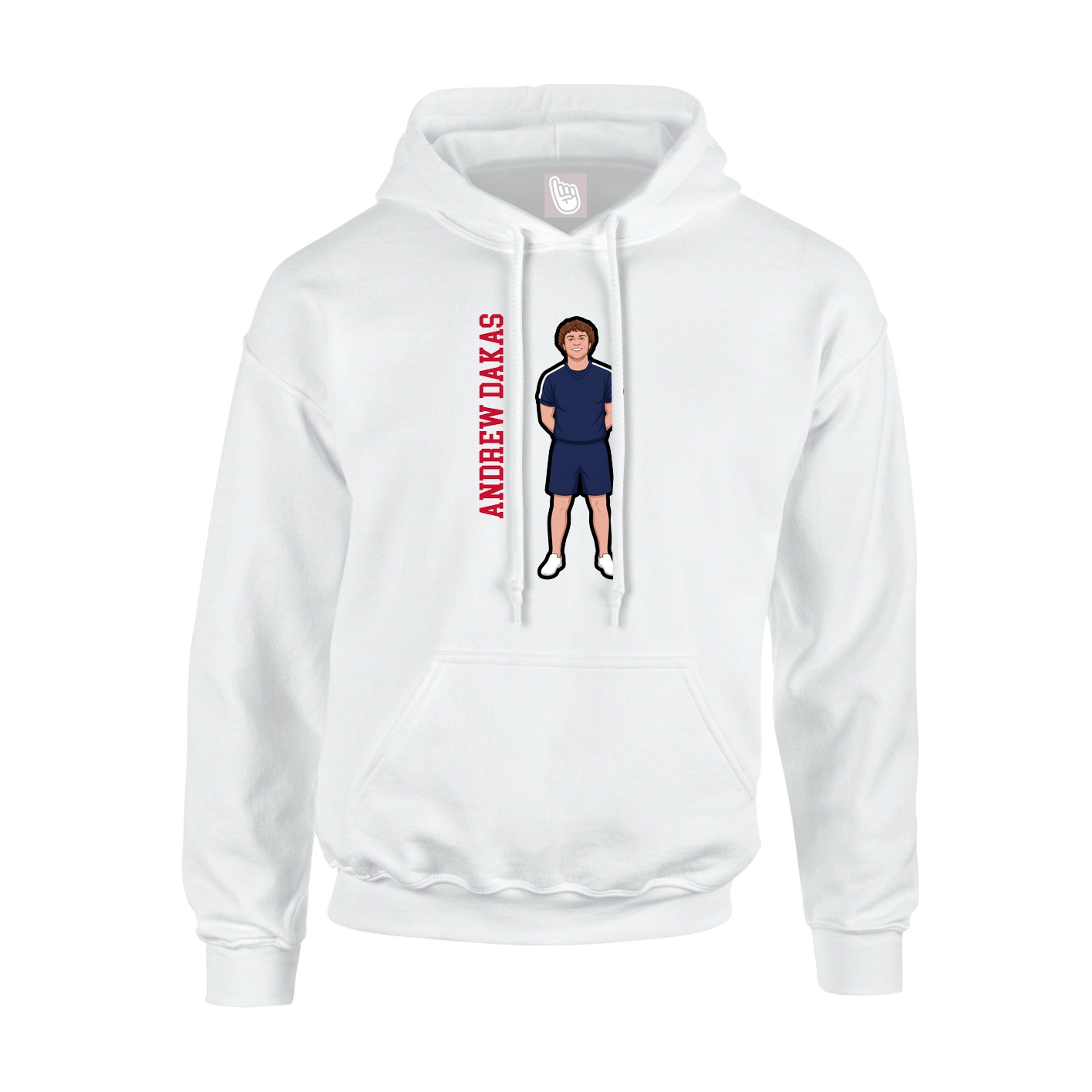 Hoodie — Name Vertical in White