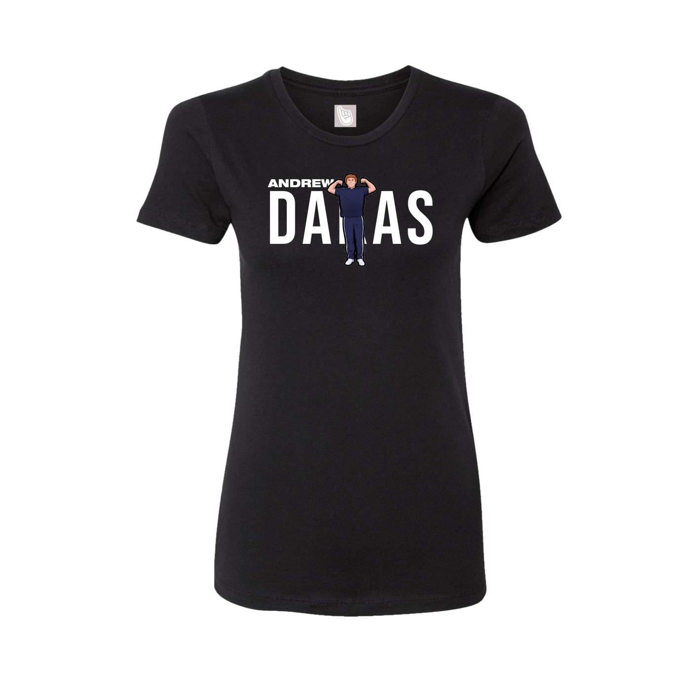 Fitted Women's Tee — Player Name in Black