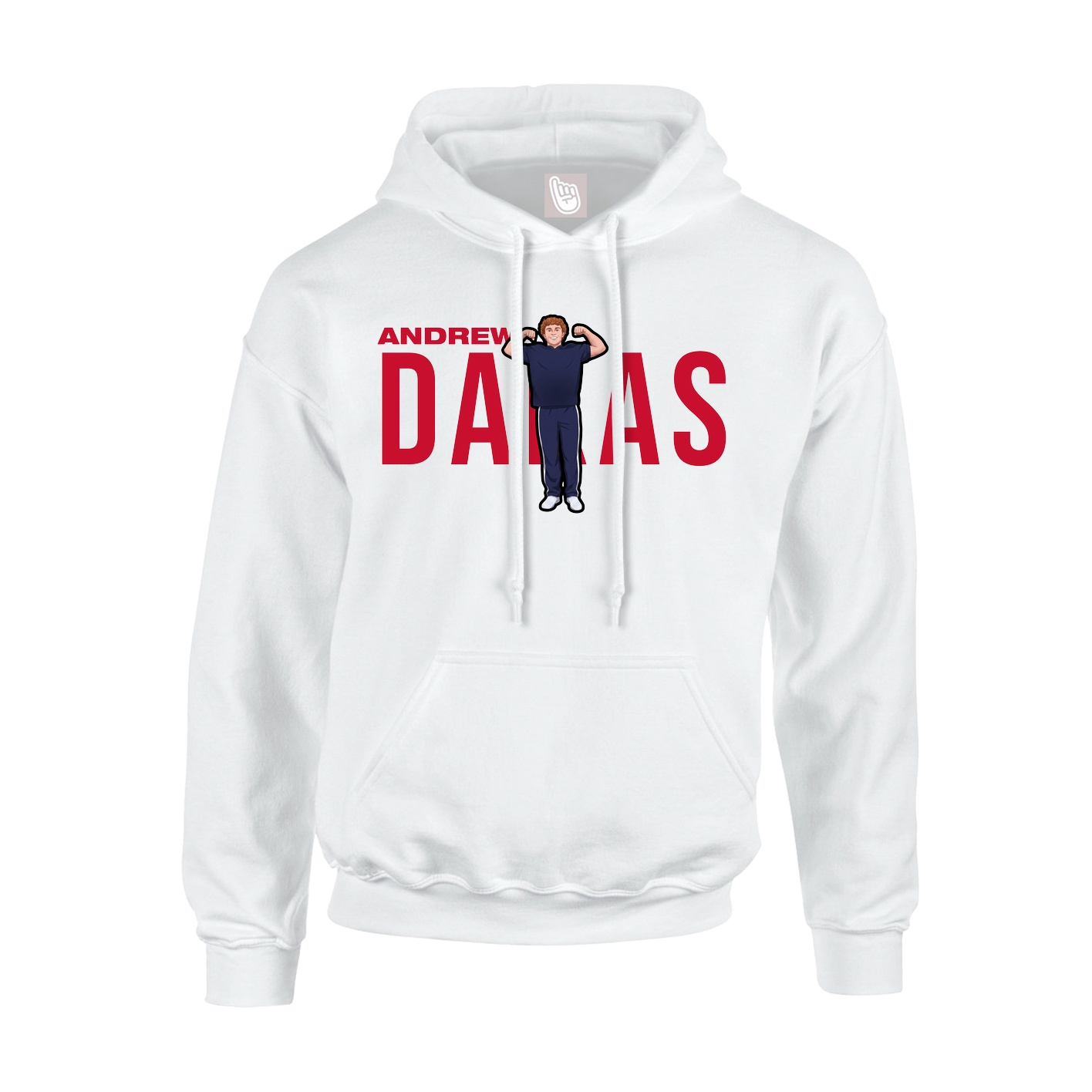 Youth Hoodie — Player Name in White