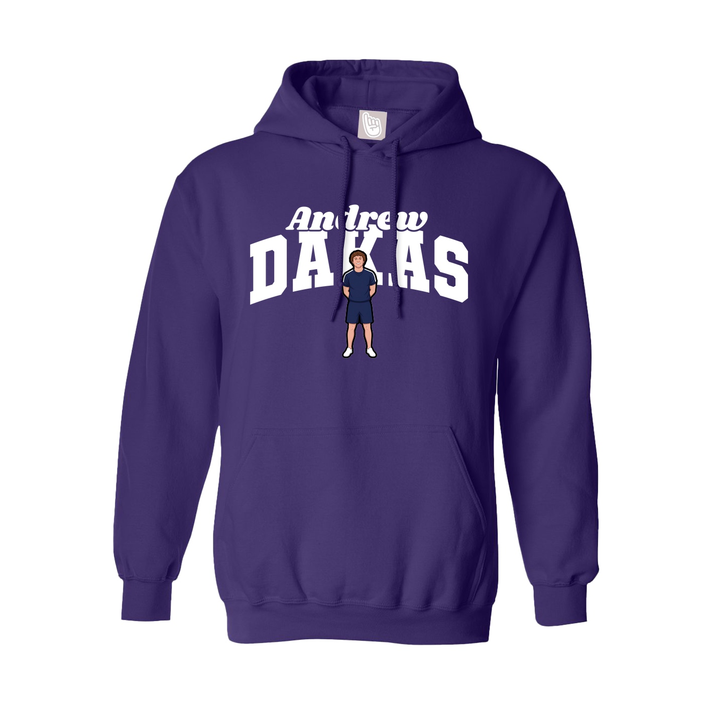 Hoodie — Signature Arch in Purple
