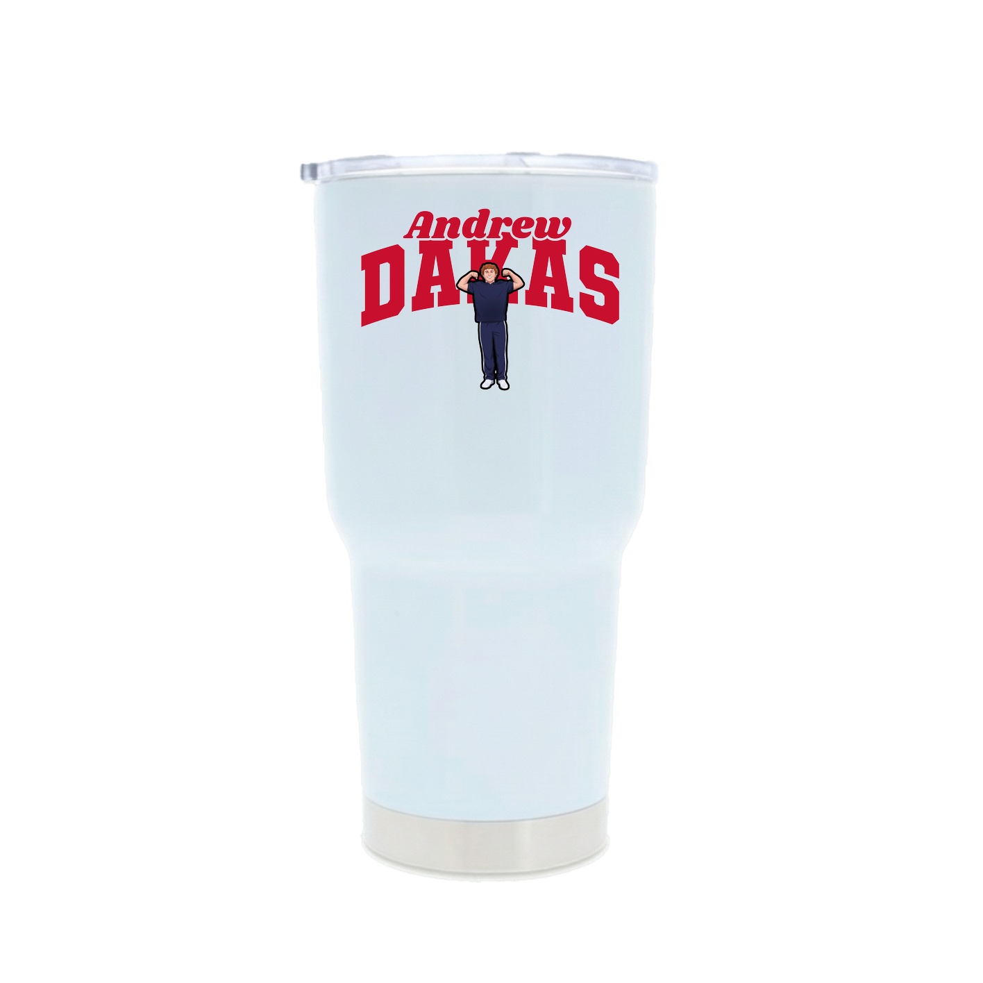 30oz Stainless Steel Tumbler — Signature Arch in White