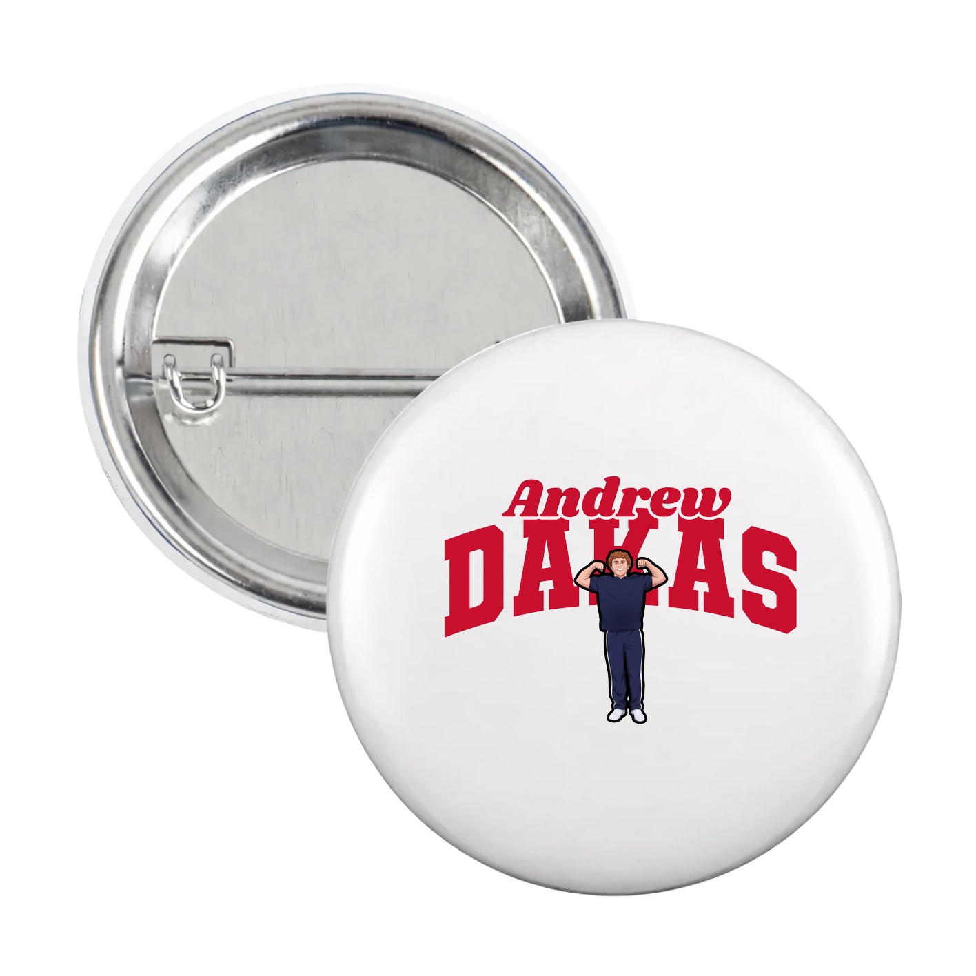 Game Day Button — Signature Arch in White