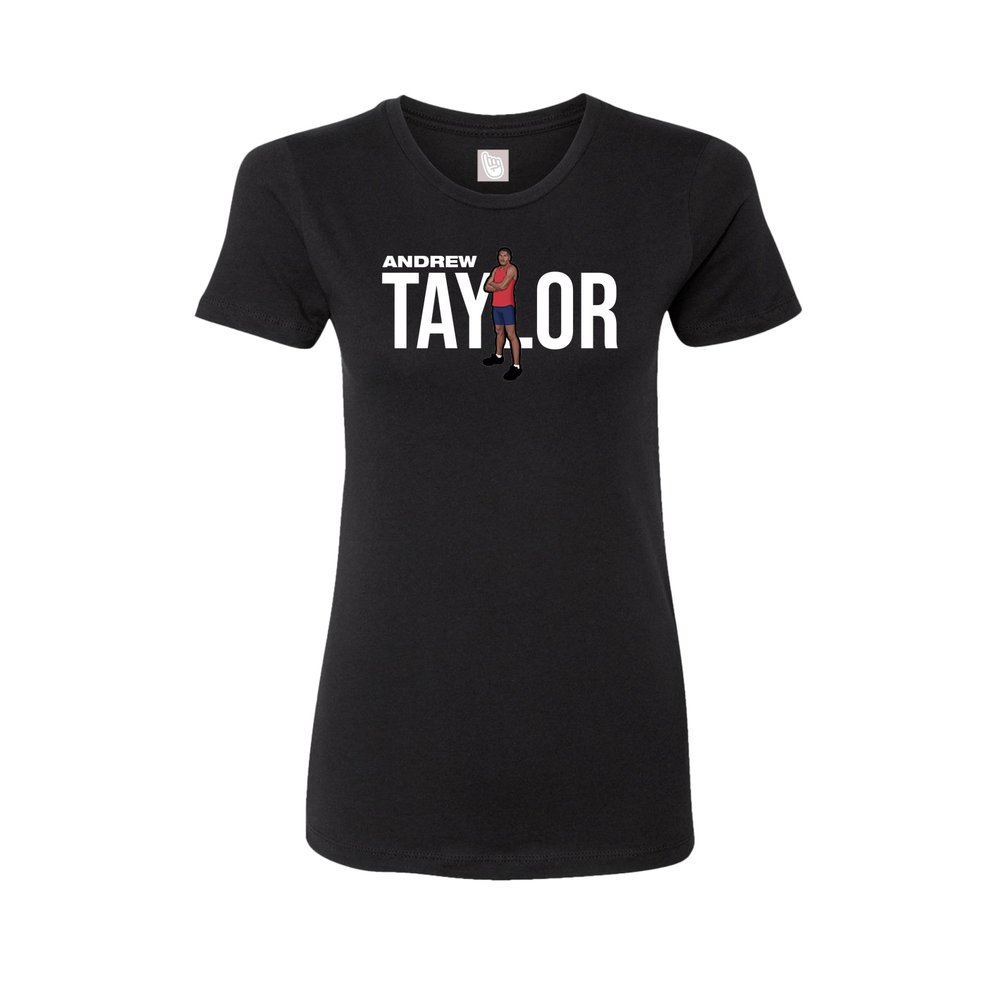 Fitted Women's Tee — Player Name in Black