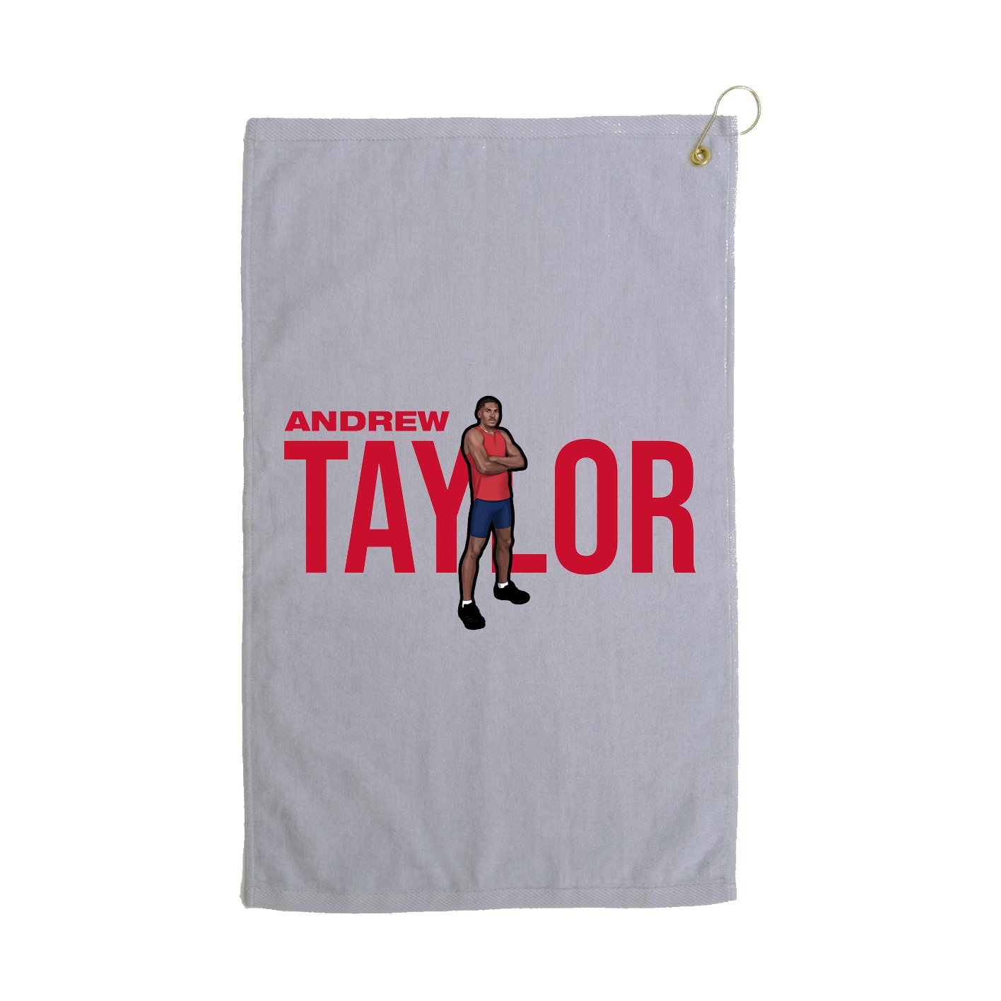 Golf Towel — Player Name in Grey