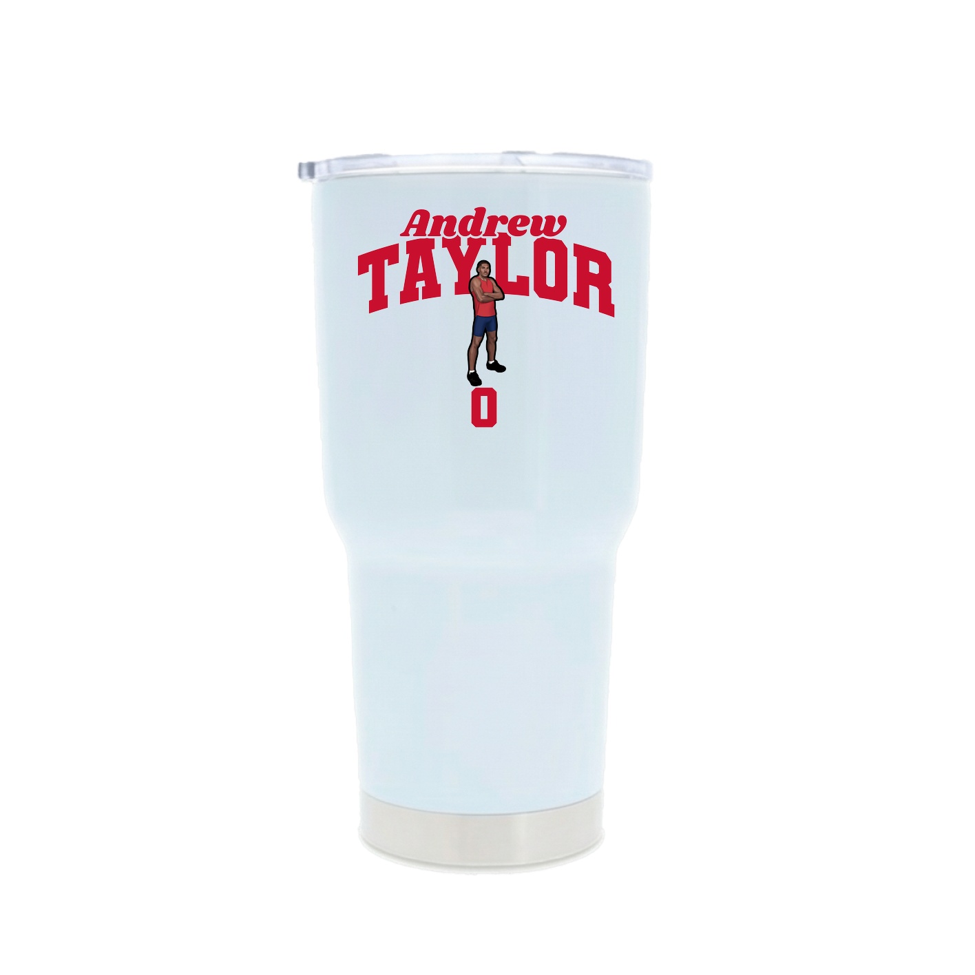 30oz Stainless Steel Tumbler — Signature Arch in White