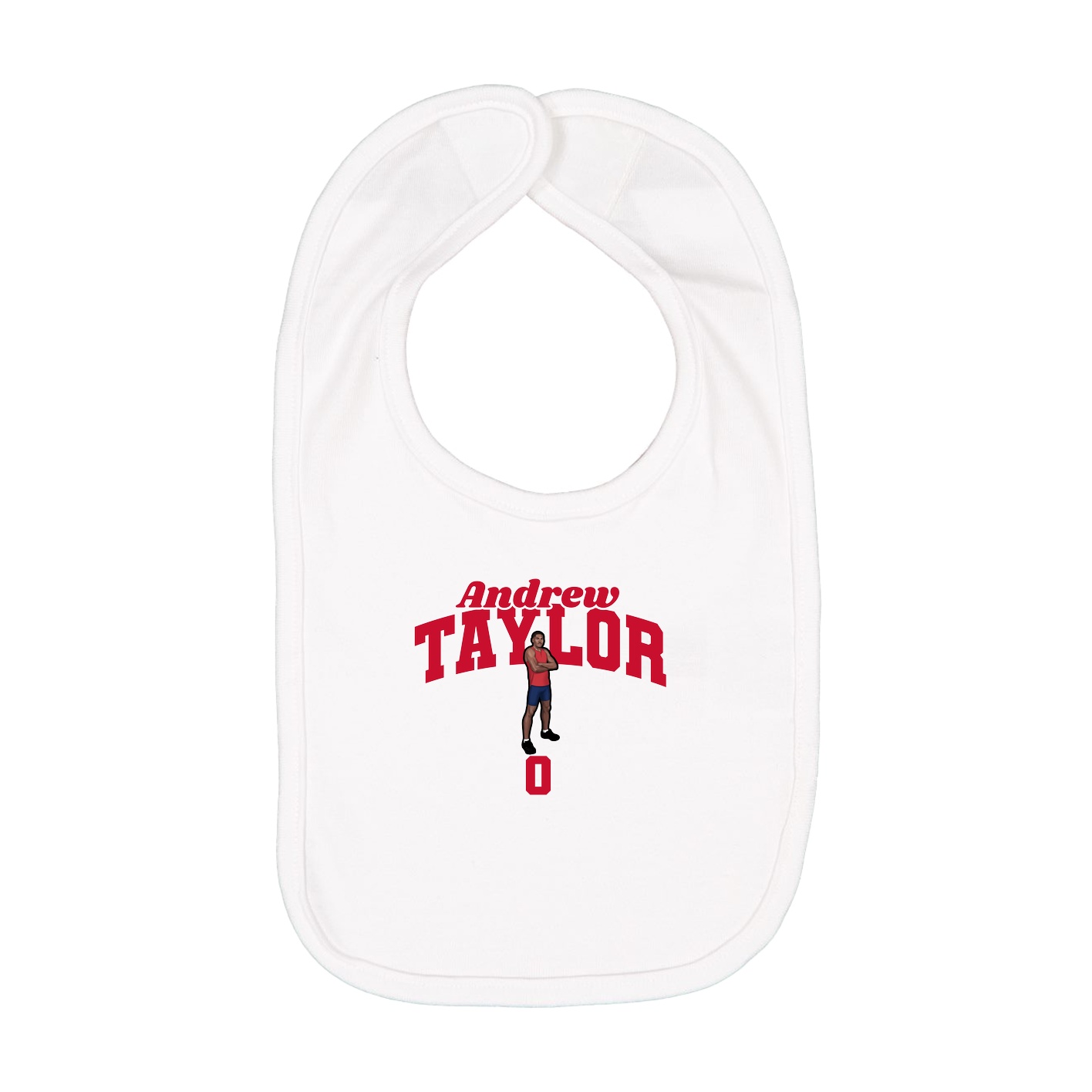 Infant Bib — Signature Arch in White