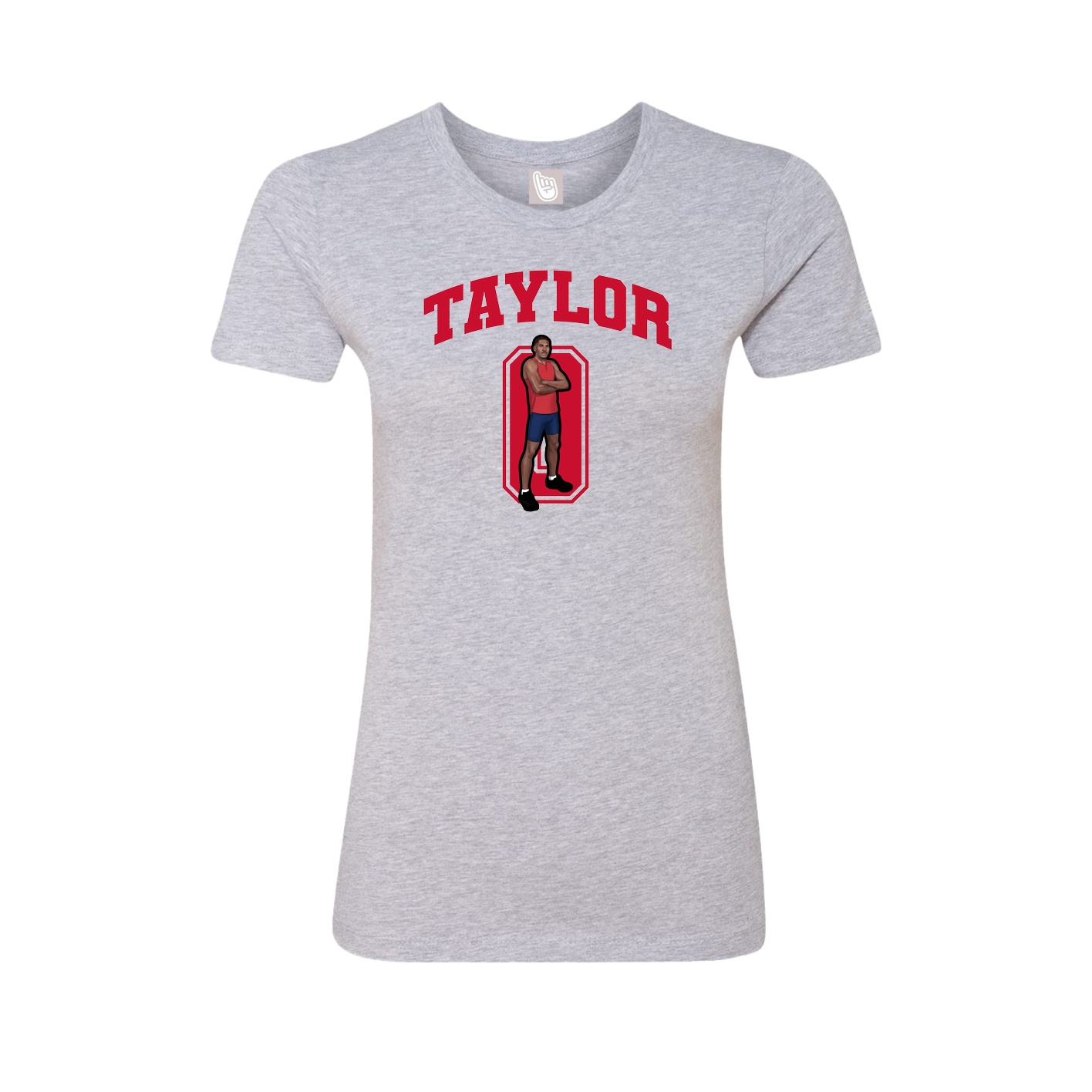 Fitted Women's Tee — Number in Grey