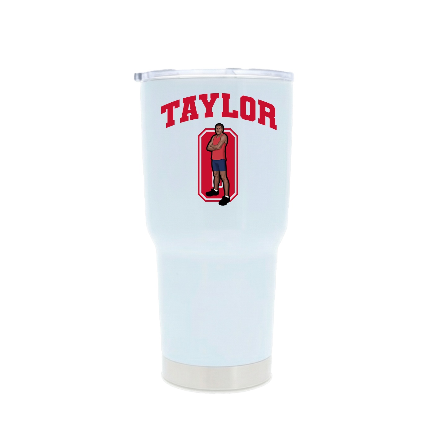 30oz Stainless Steel Tumbler — Number in White