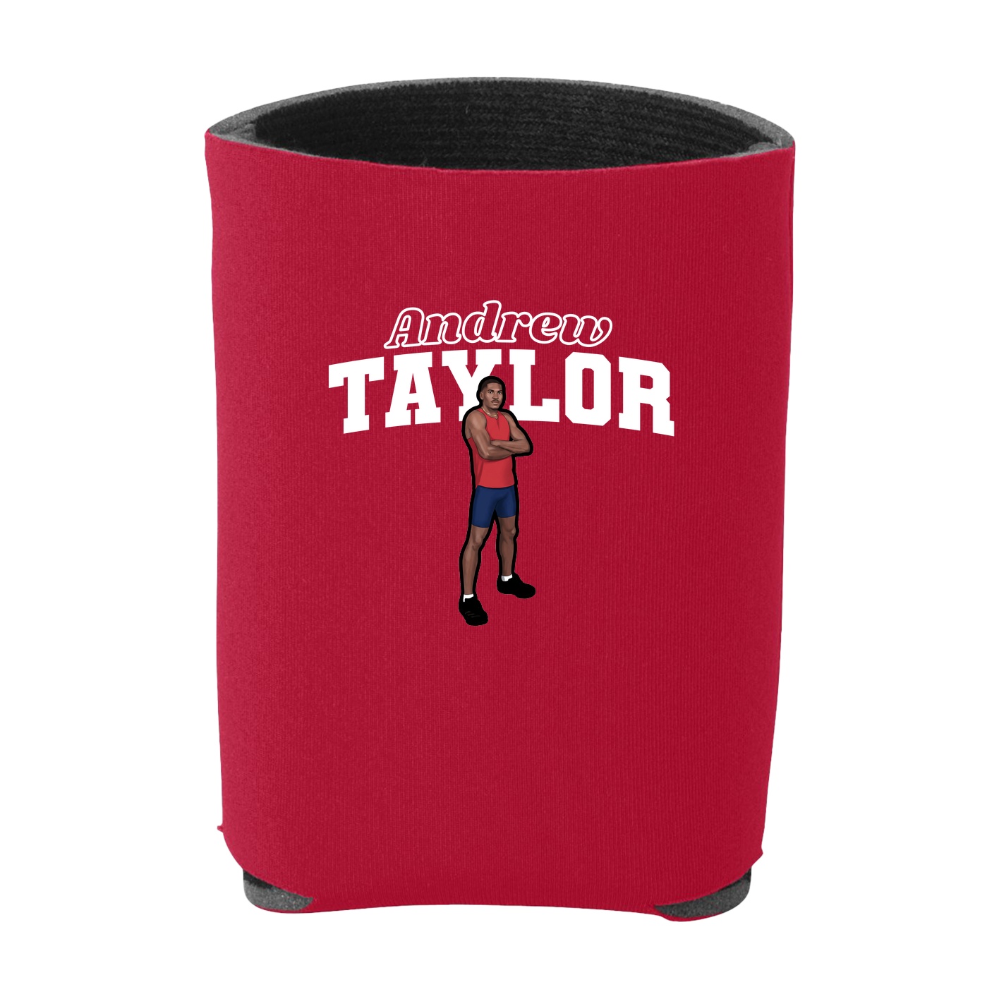 Can Holder — Name Arch in Red