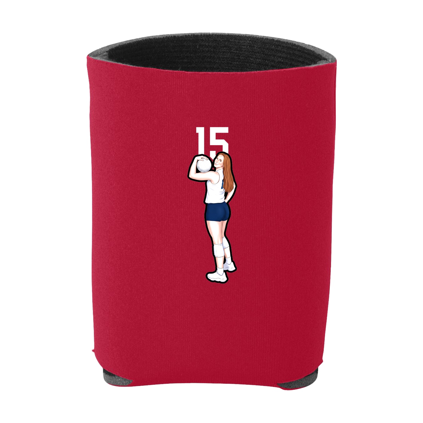 Can Holder — Number Top in Red