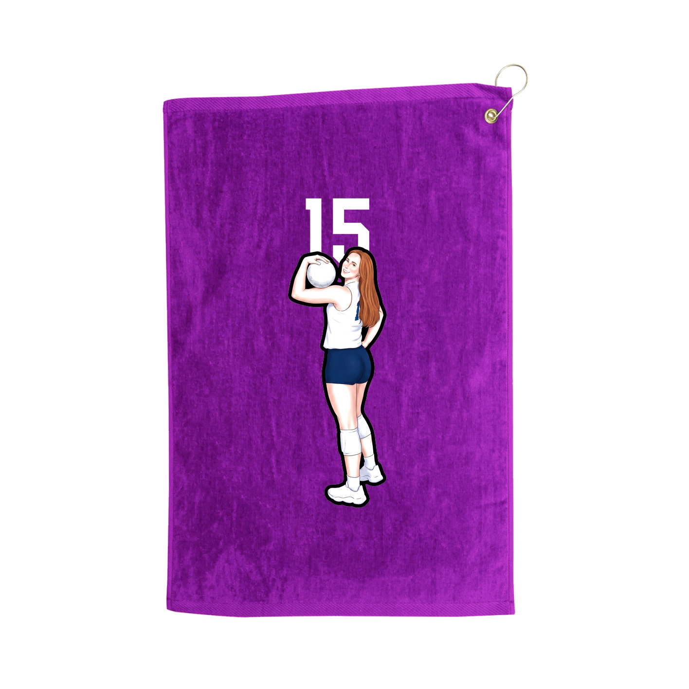 Golf Towel — Number Top in Purple