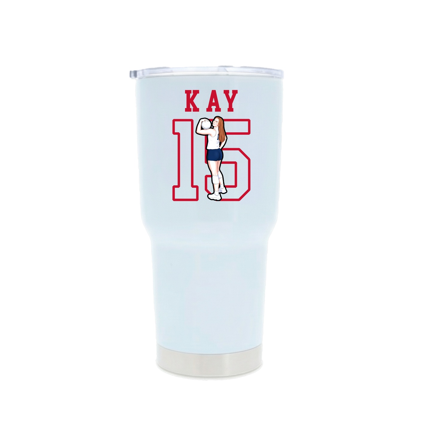 30oz Stainless Steel Tumbler — Shirsey in White