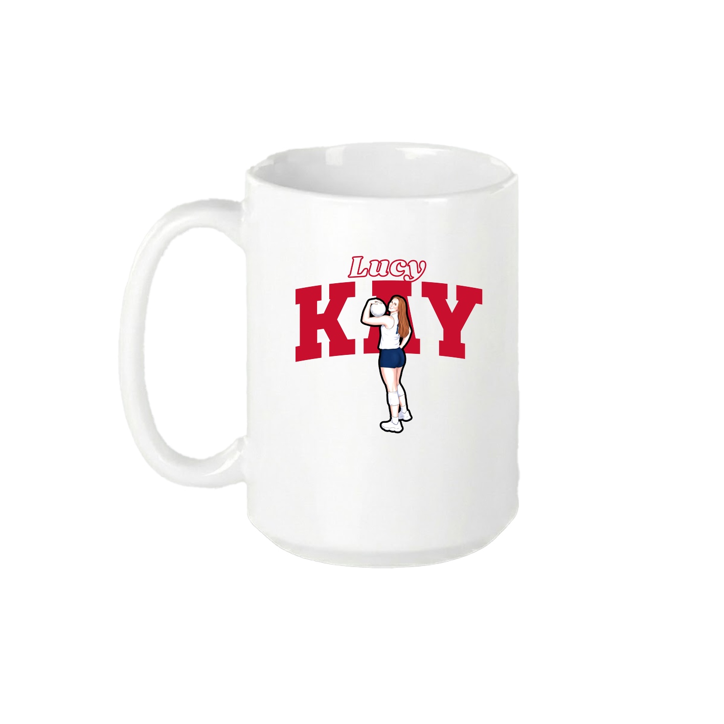 15oz Coffee Mug — Name Arch in White