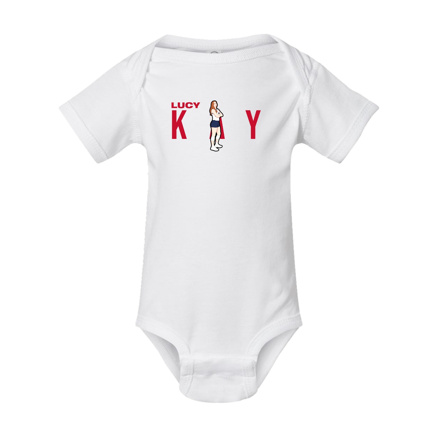 Baby Onesie — Player Name in White