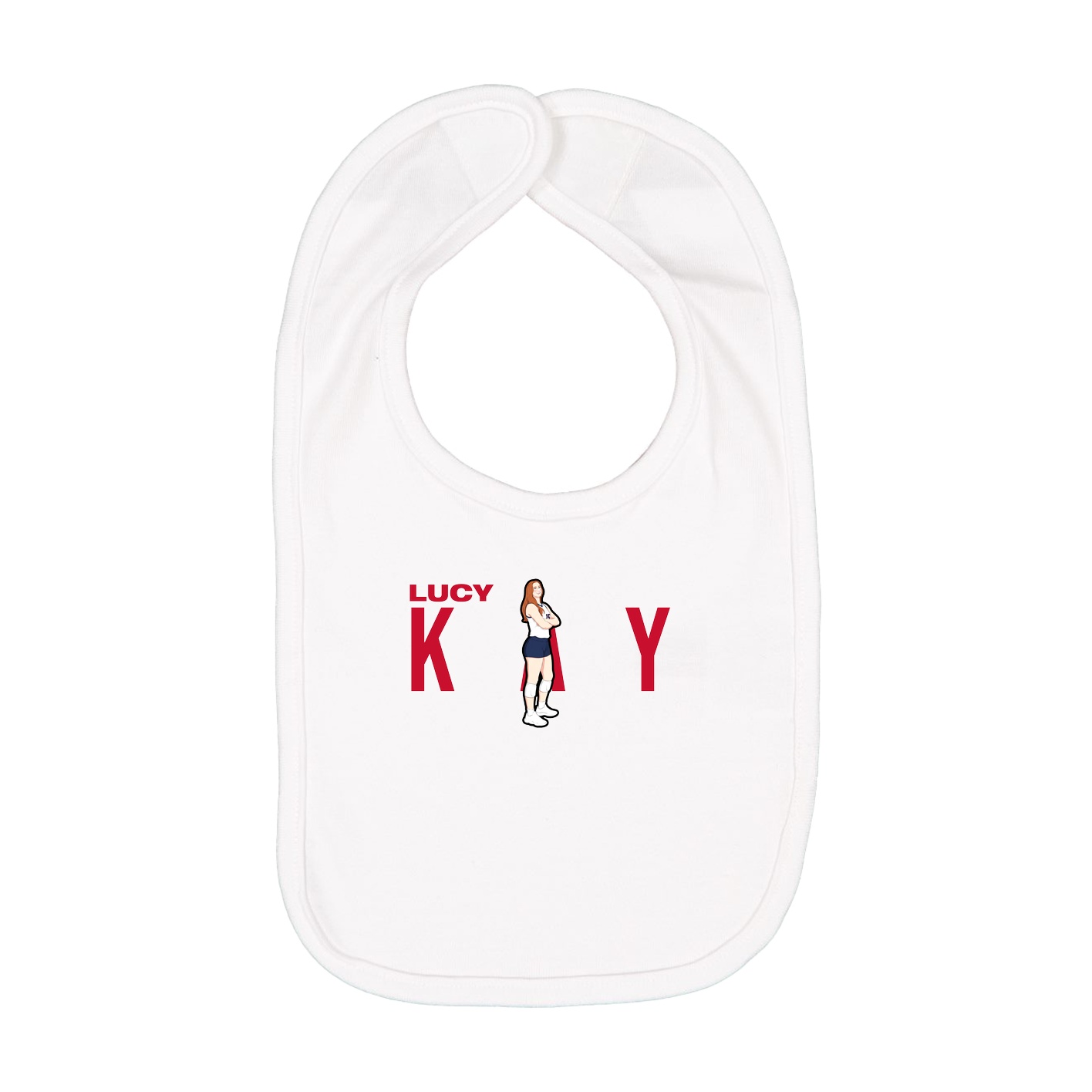 Infant Bib — Player Name in White