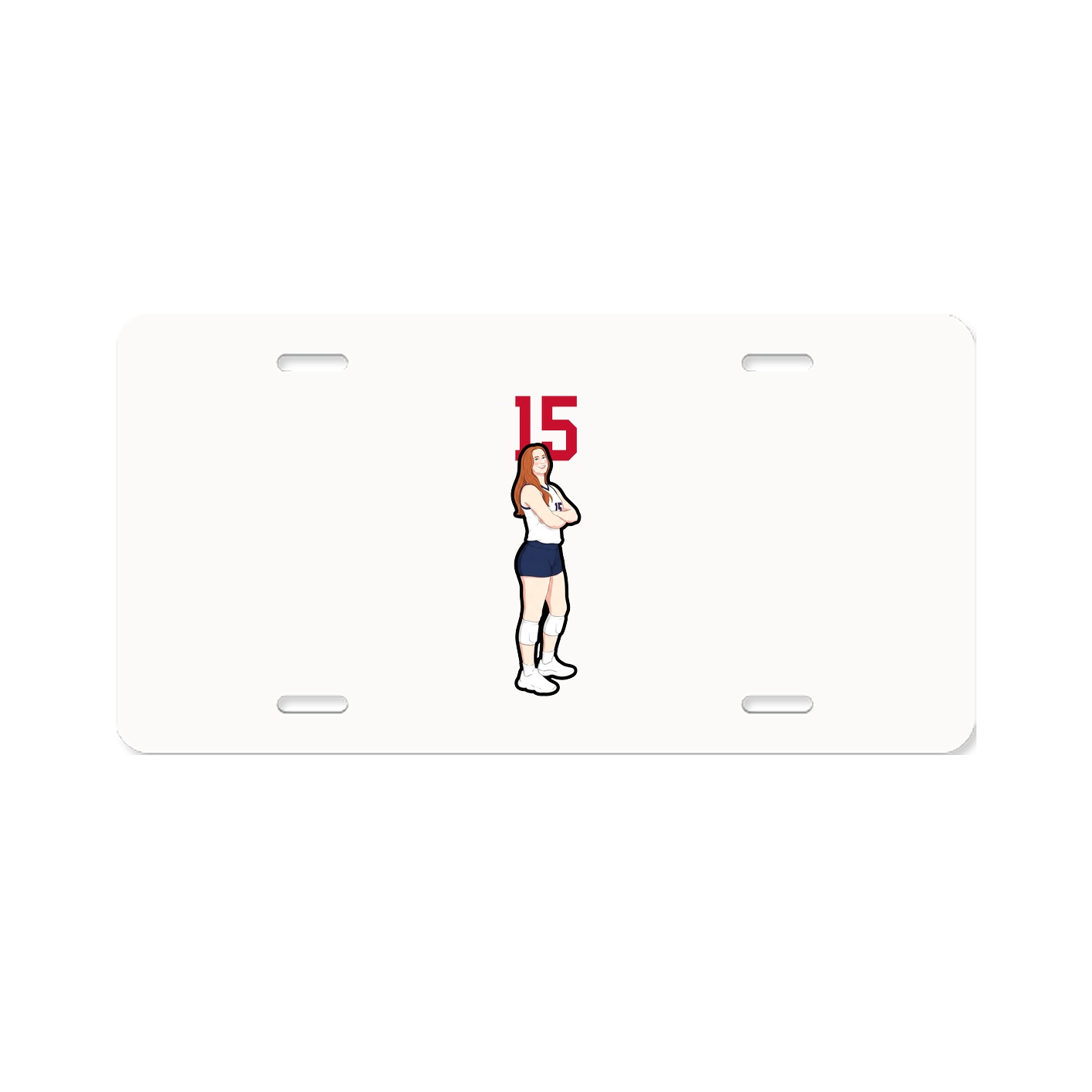 License Plate — Number Top in Classic