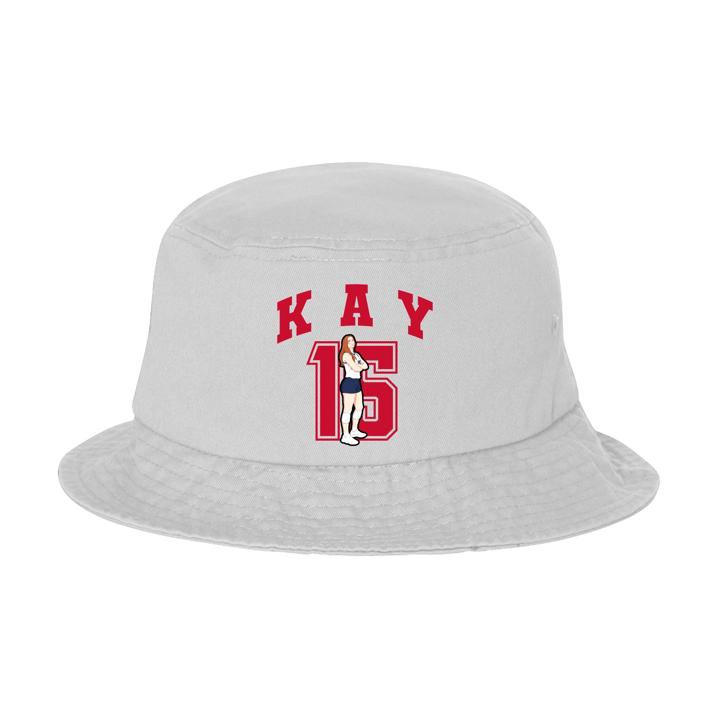 Bucket Cap — Number in White