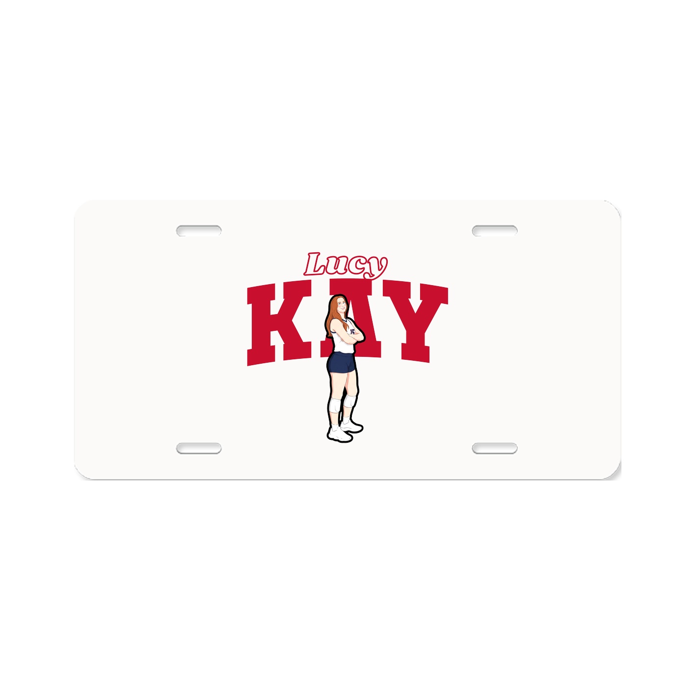 License Plate — Name Arch in Classic