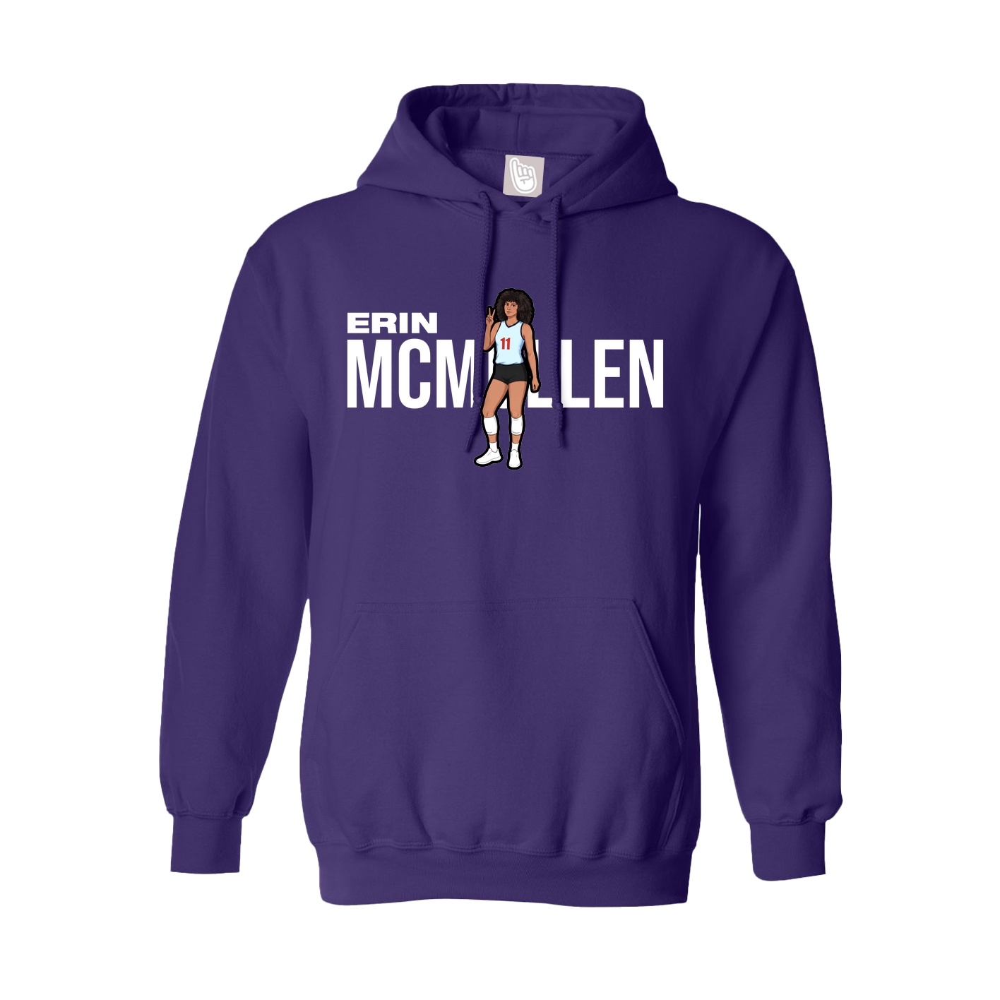 Hoodie — Player Name in Purple