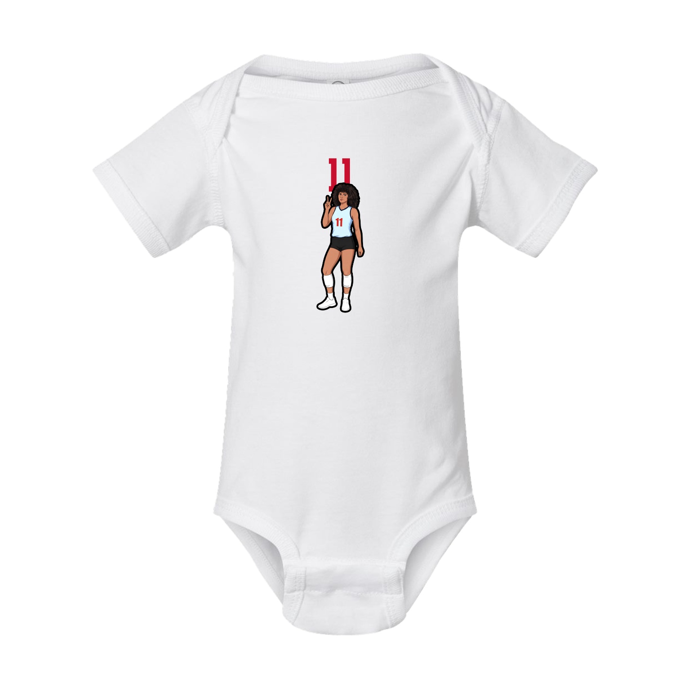 Baby Onesie — Number Top in White