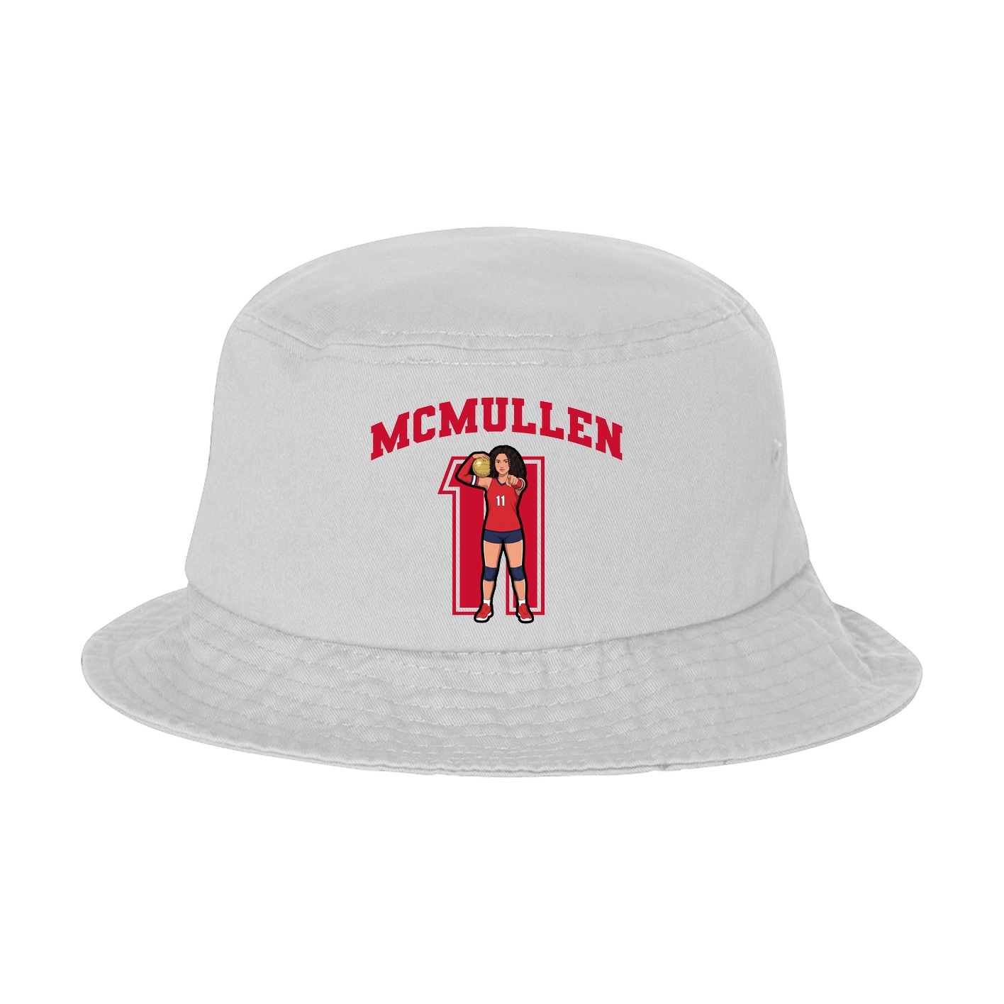 Bucket Cap — Number in White