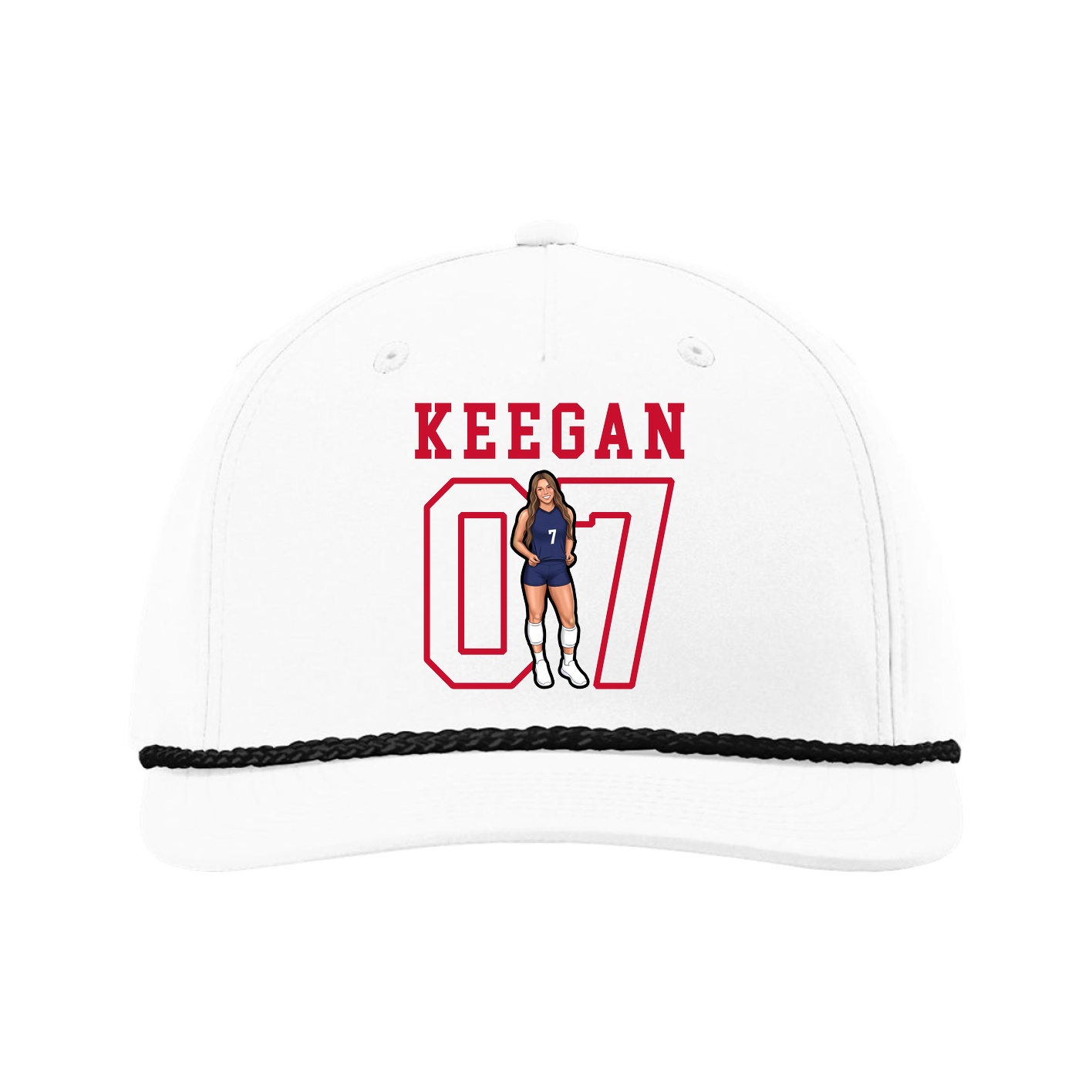 Five-Panel Classic Rope Cap — Shirsey in White