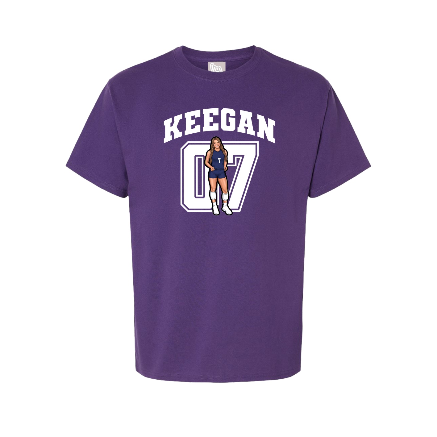Youth Tee — Number in Purple