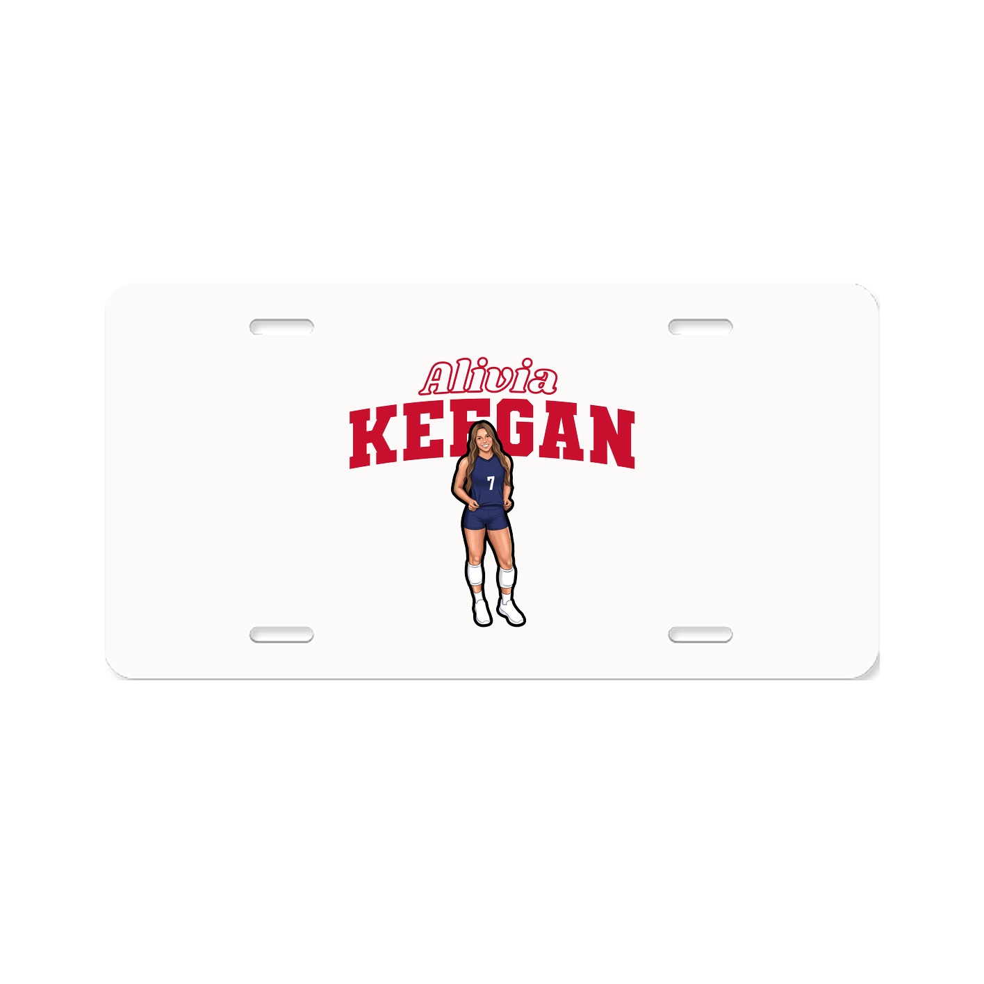 License Plate — Name Arch in Classic