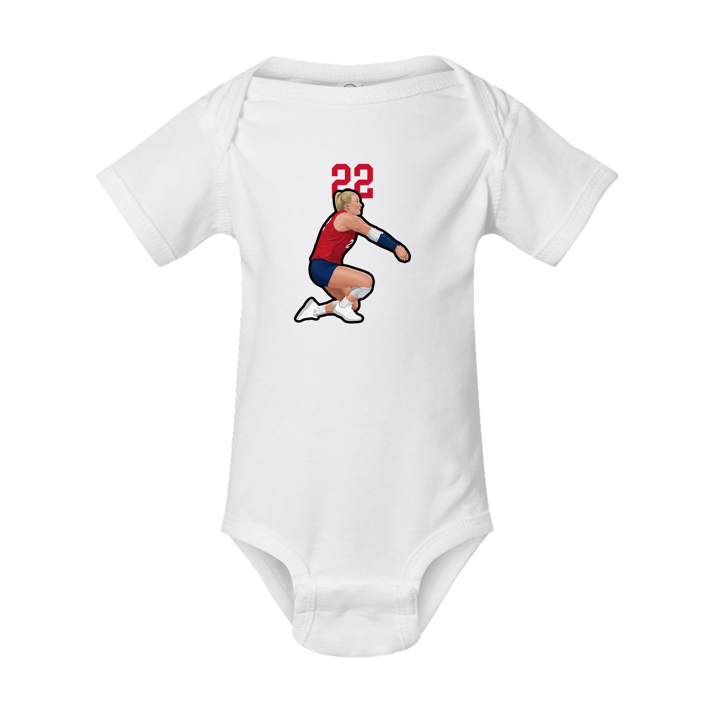 Baby Onesie — Number Top in White