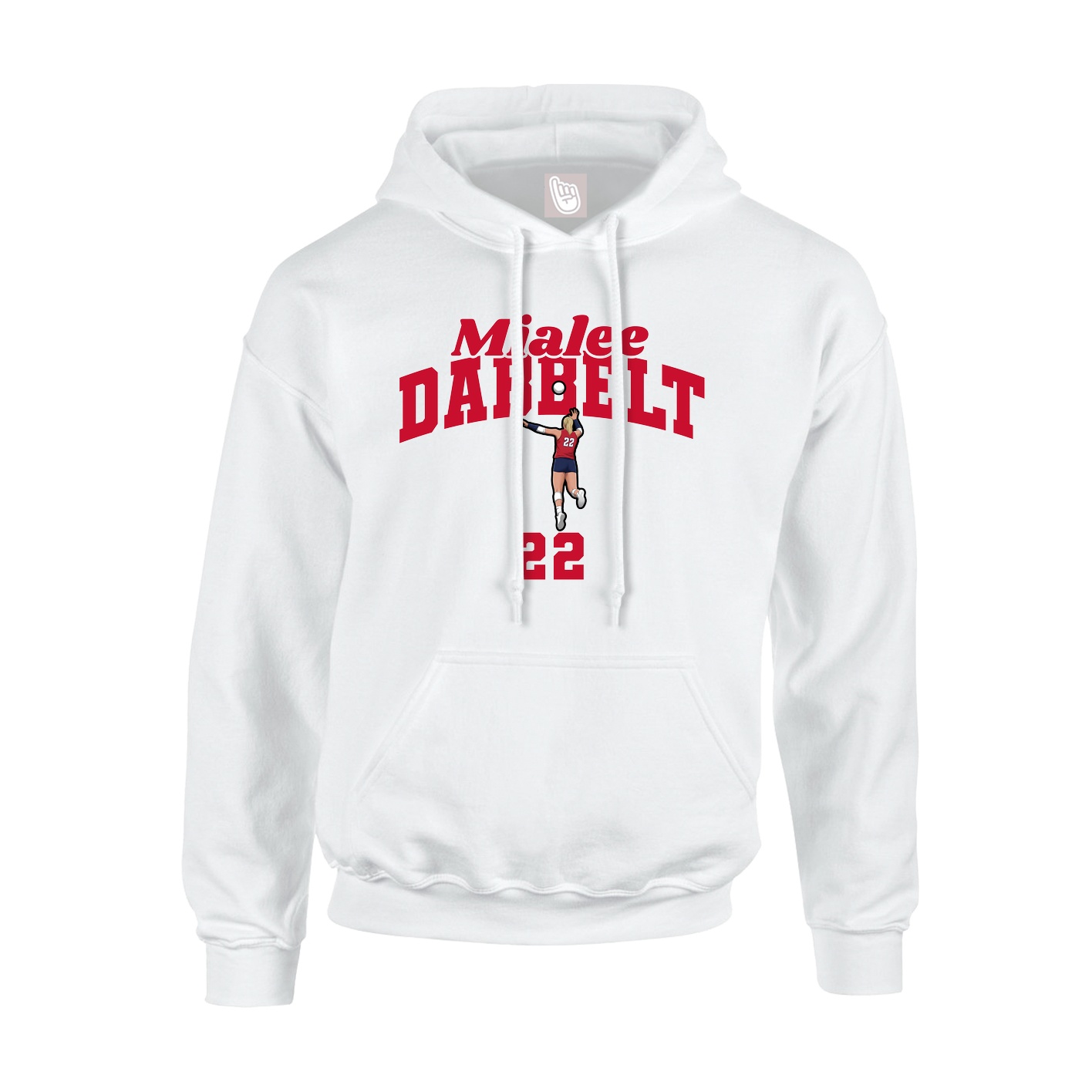 Hoodie — Signature Arch in White