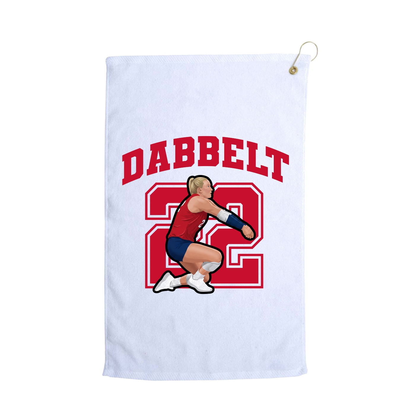 Golf Towel — Number in White