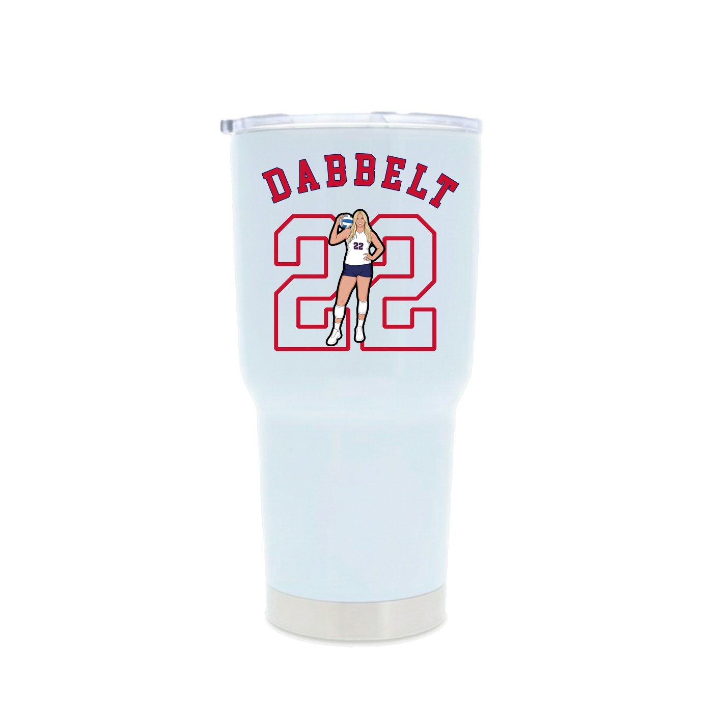 30oz Stainless Steel Tumbler — Shirsey Arch in White