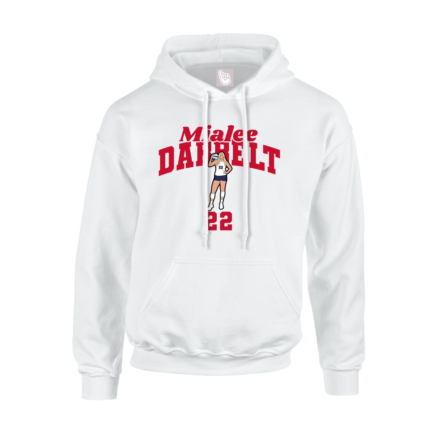 Youth Hoodie — Signature Arch in White