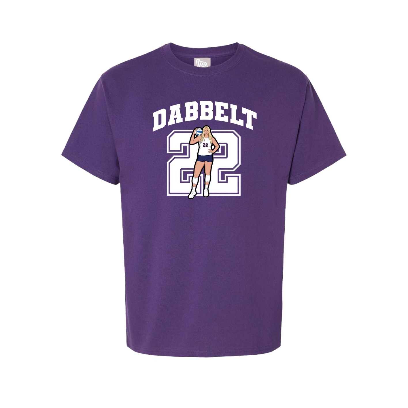 Youth Tee — Number in Purple