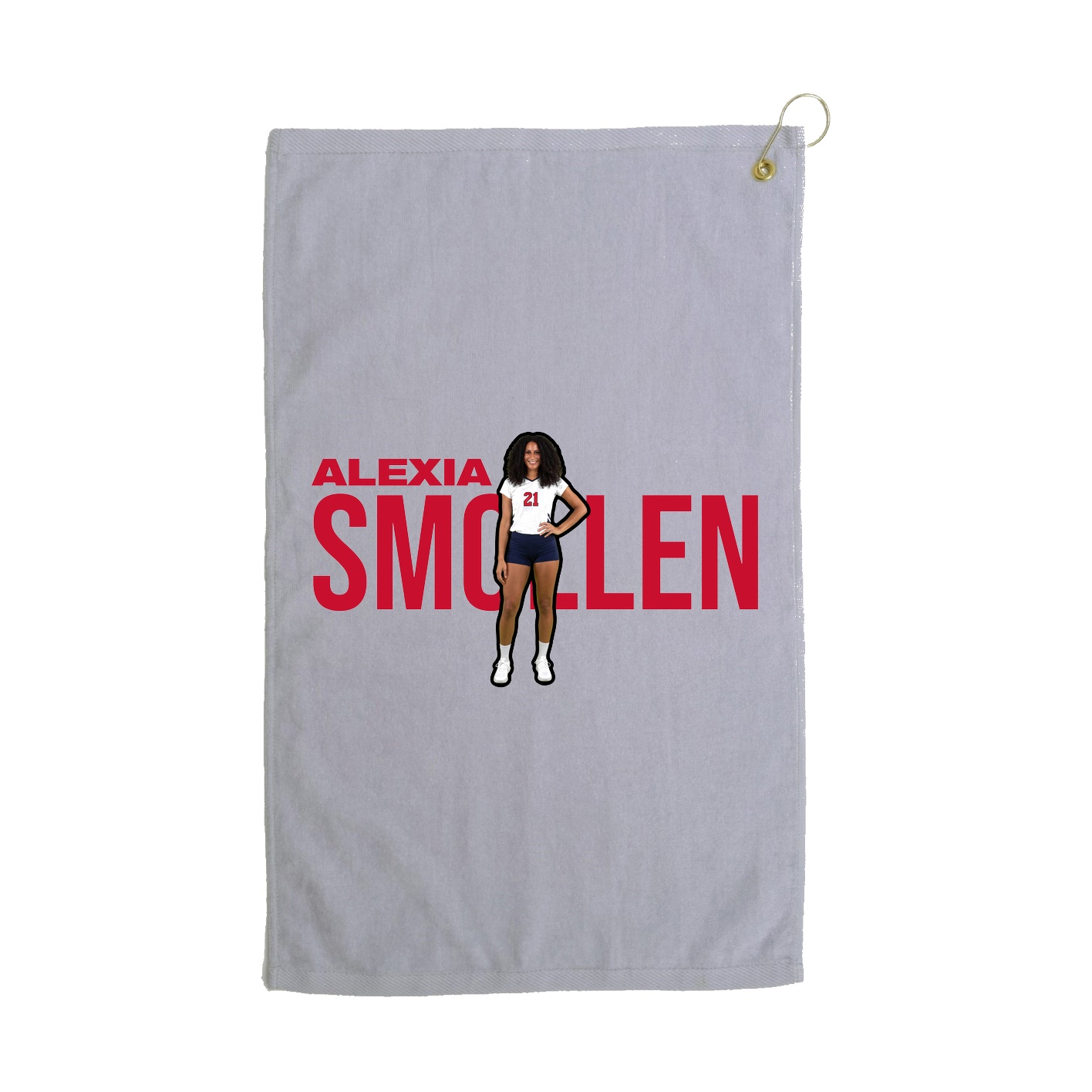 Golf Towel — Player Name in Grey