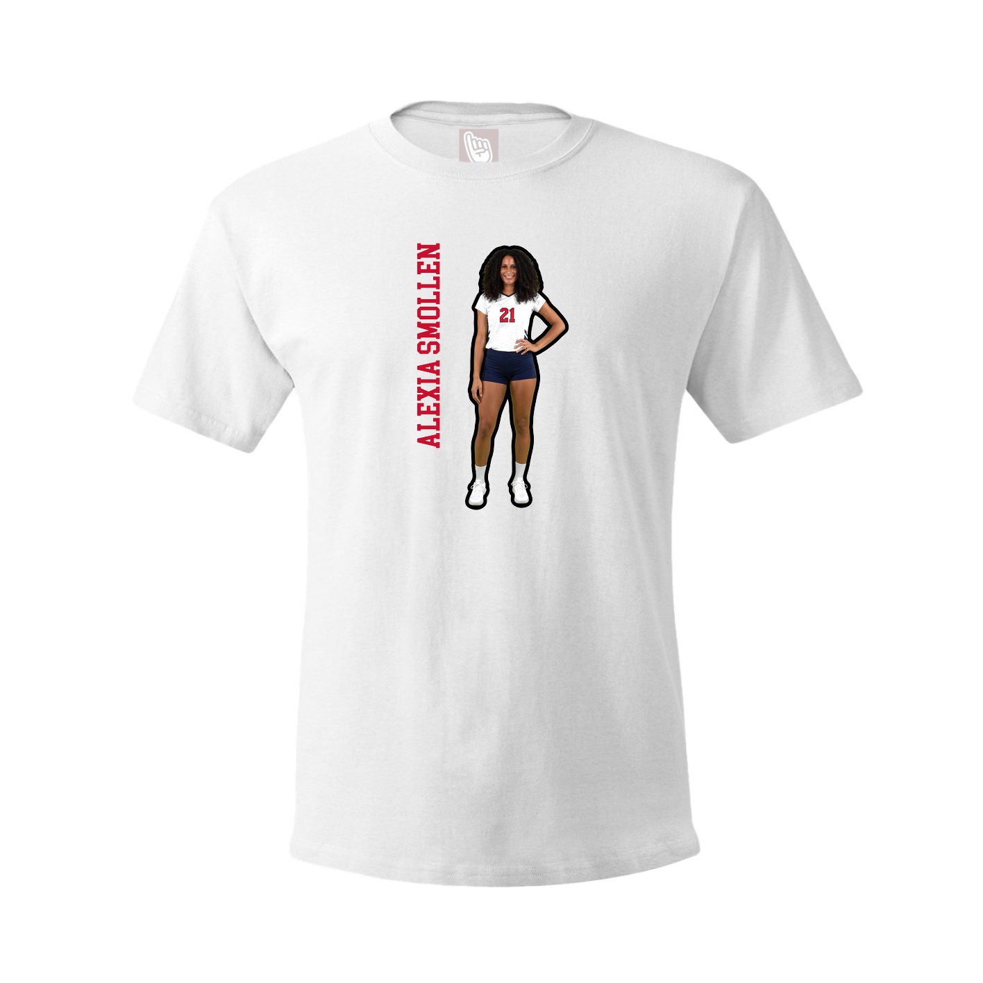 Youth Tee — Name Vertical in White
