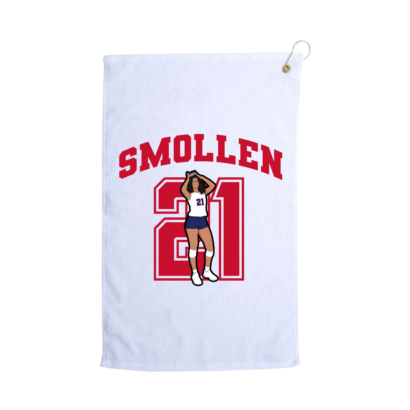 Golf Towel — Number in White