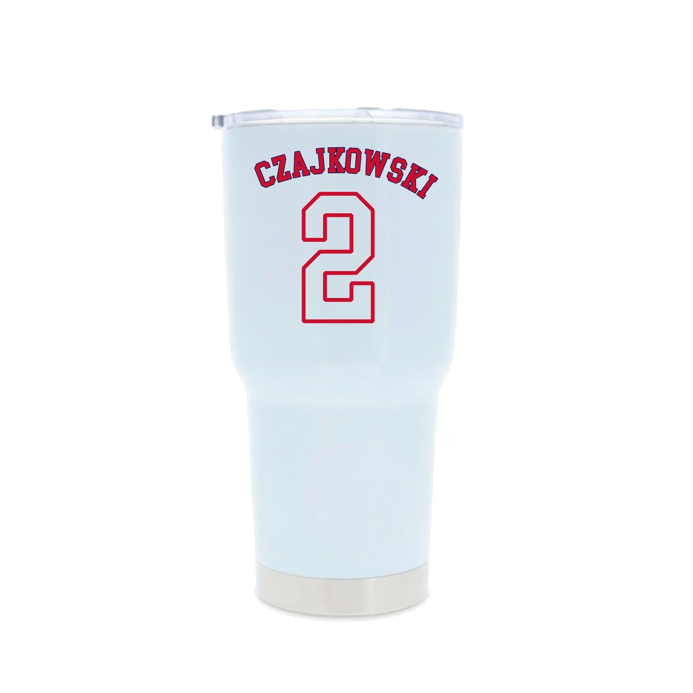 30oz Stainless Steel Tumbler — Shirsey Arch in White